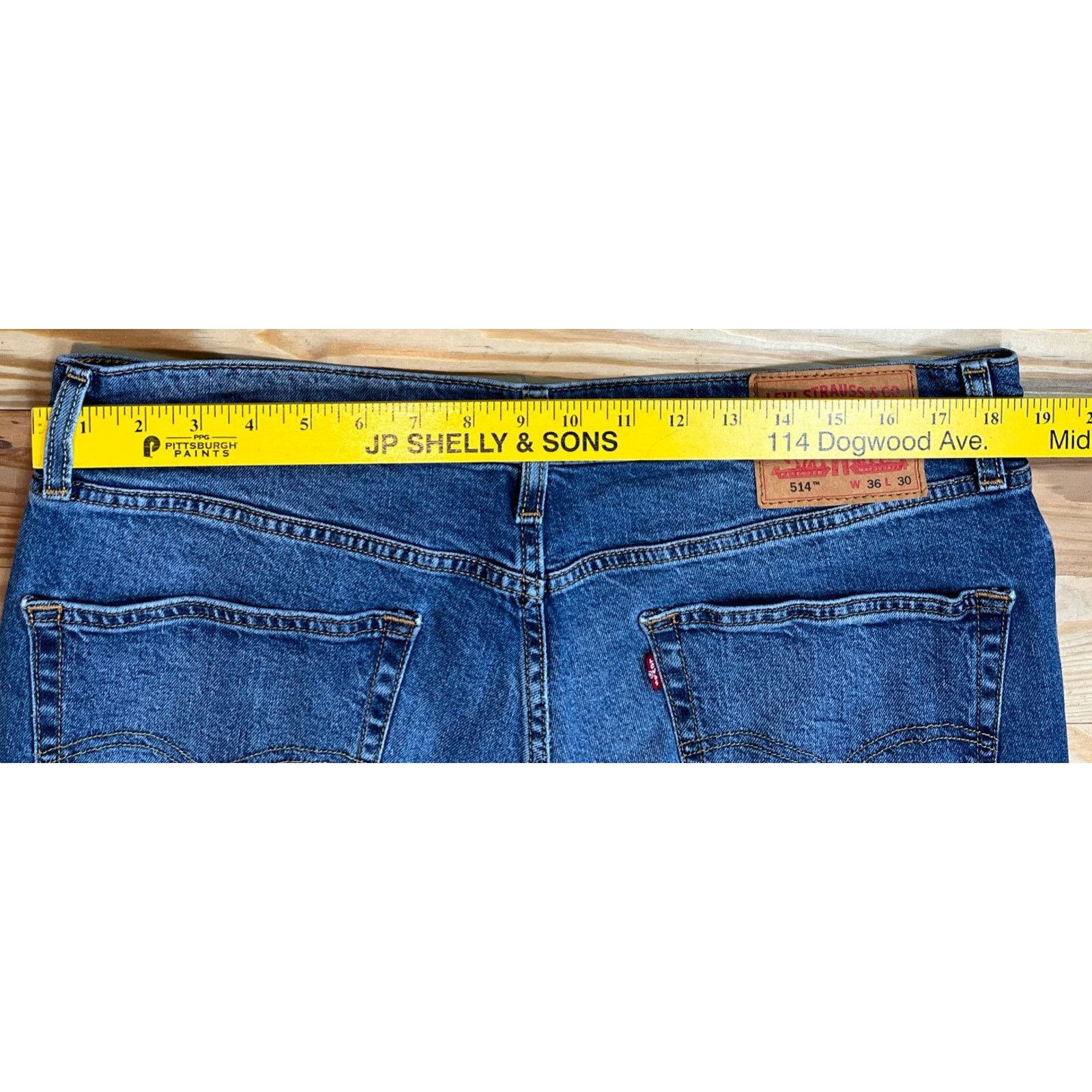 Levi's Levi's 514 Jeans Men's 36x30 Medium Wash Slim Straight Leg Size US 36 / EU 52 - 4 Thumbnail