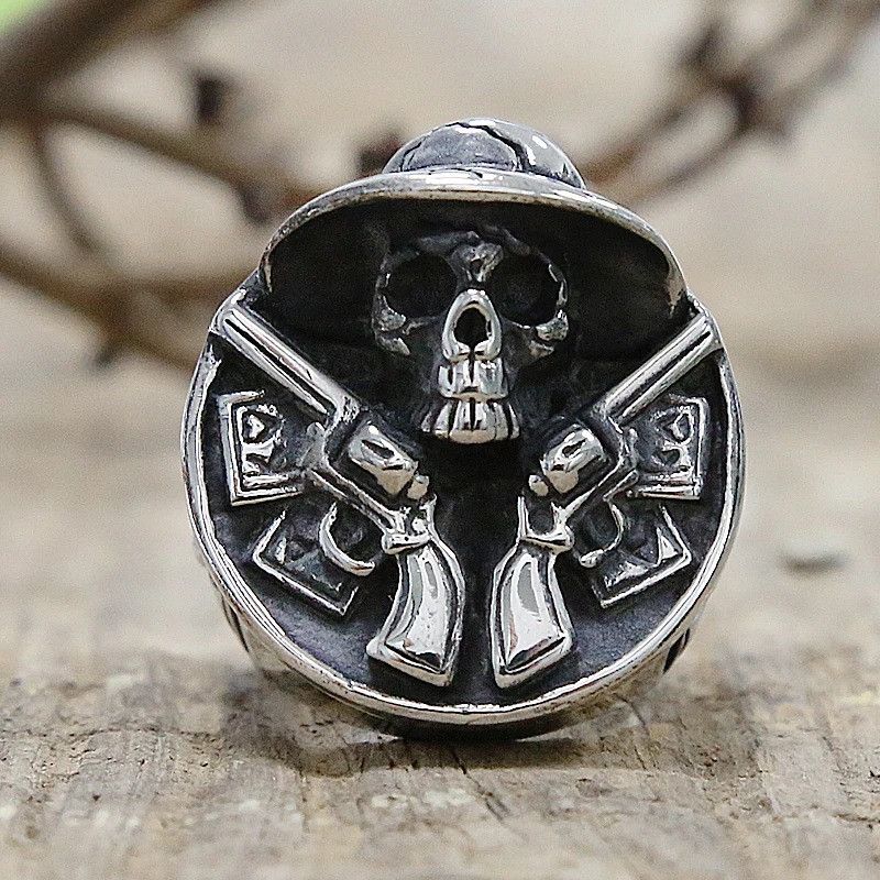Vintage Vintage Cowboy Skull Ring Size ONE SIZE - 4 Thumbnail