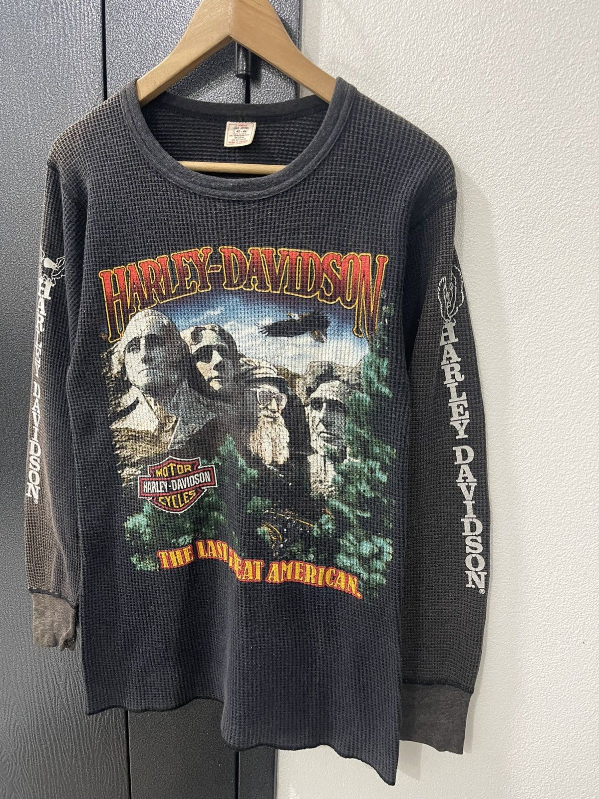 Harley Davidson Vintage Harley Davidson Longsleeve Distressed Knit Size US S / EU 44-46 / 1 - 2 Thumbnail