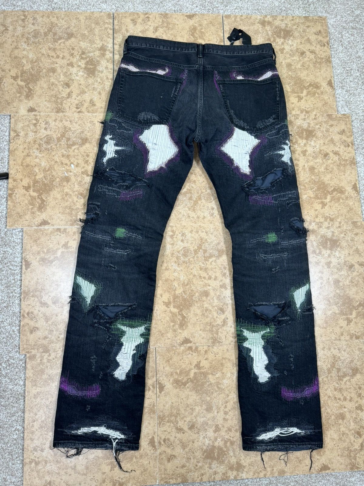 Vlone Vlone Black Scab Runway Denim Size US 32 / EU 48 - 7 Thumbnail