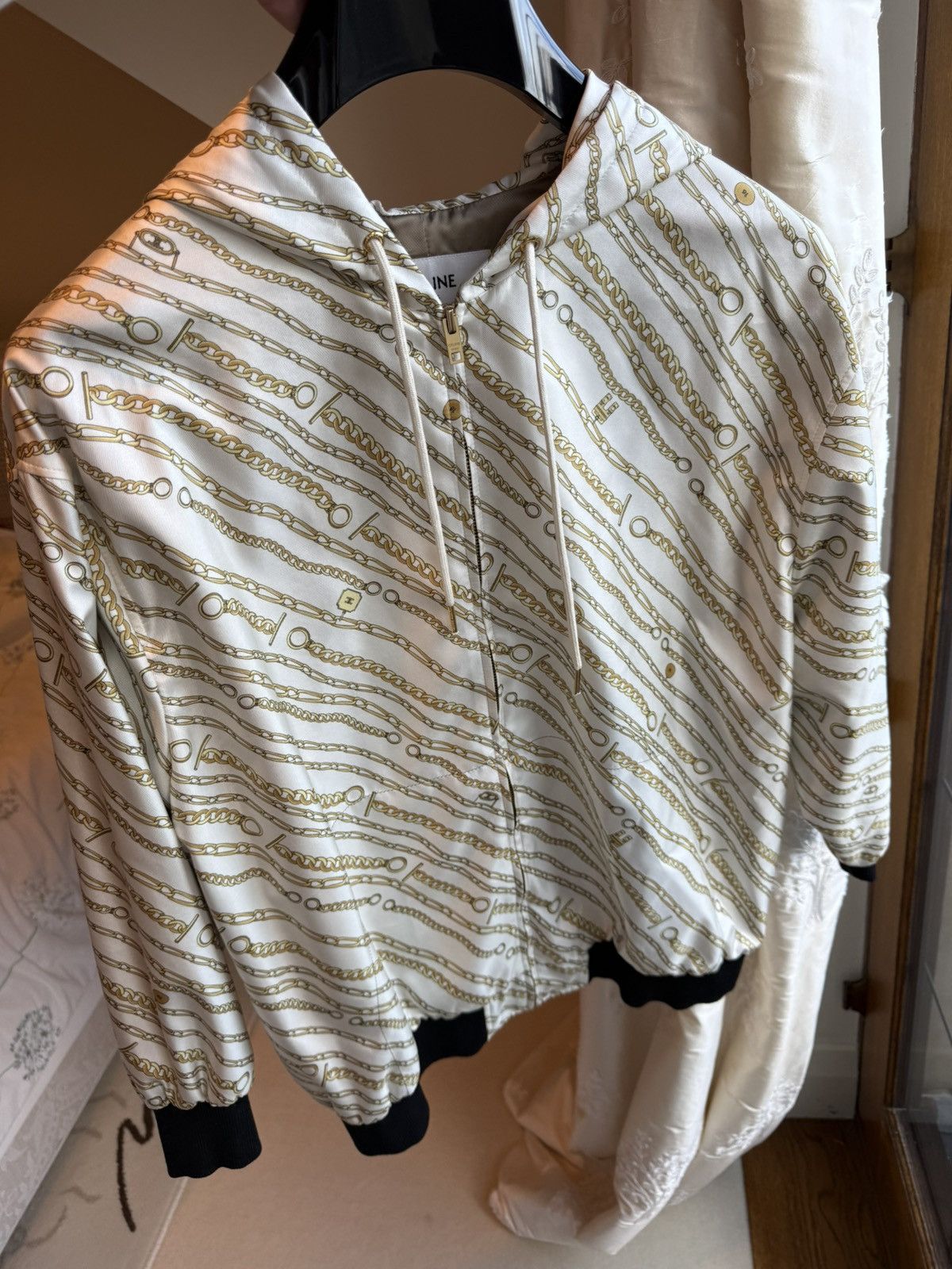 Celine SS21 Celine sample Chain light silk viscose hoodie jacket Size US M / EU 48-50 / 2 - 19 Thumbnail