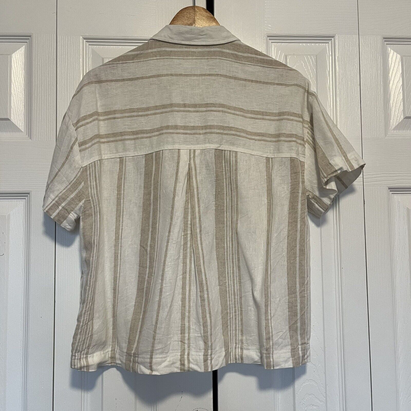 Madewell Madewell Linen Blend Short Sleeve Button Shirt Medium Size M / US 6-8 / IT 42-44 - 3 Thumbnail