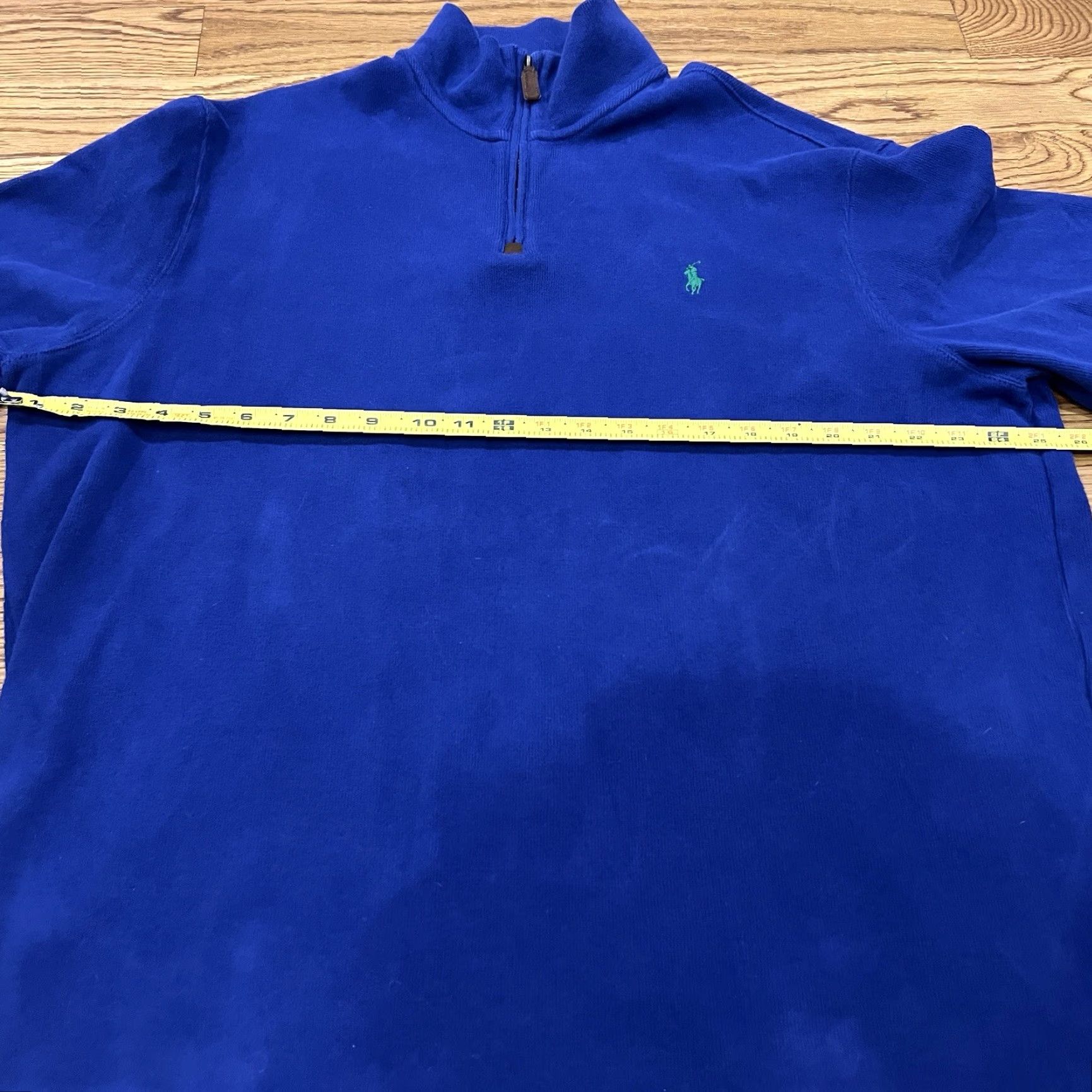 Polo Ralph Lauren Polo Ralph Lauren Sweater Mens XL Blue 1/4 Zip Mock Neck Pullover Pima Cotton Knit Logo Classic Sports Golf casual Size US XL / EU 56 / 4 - 6 Thumbnail