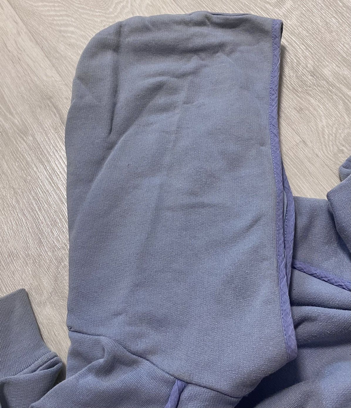 Raf by Raf Simons Raf Simons Distressed Blue Cotton Hoodie Embroidered Logo Size US L / EU 52-54 / 3 - 23 Thumbnail
