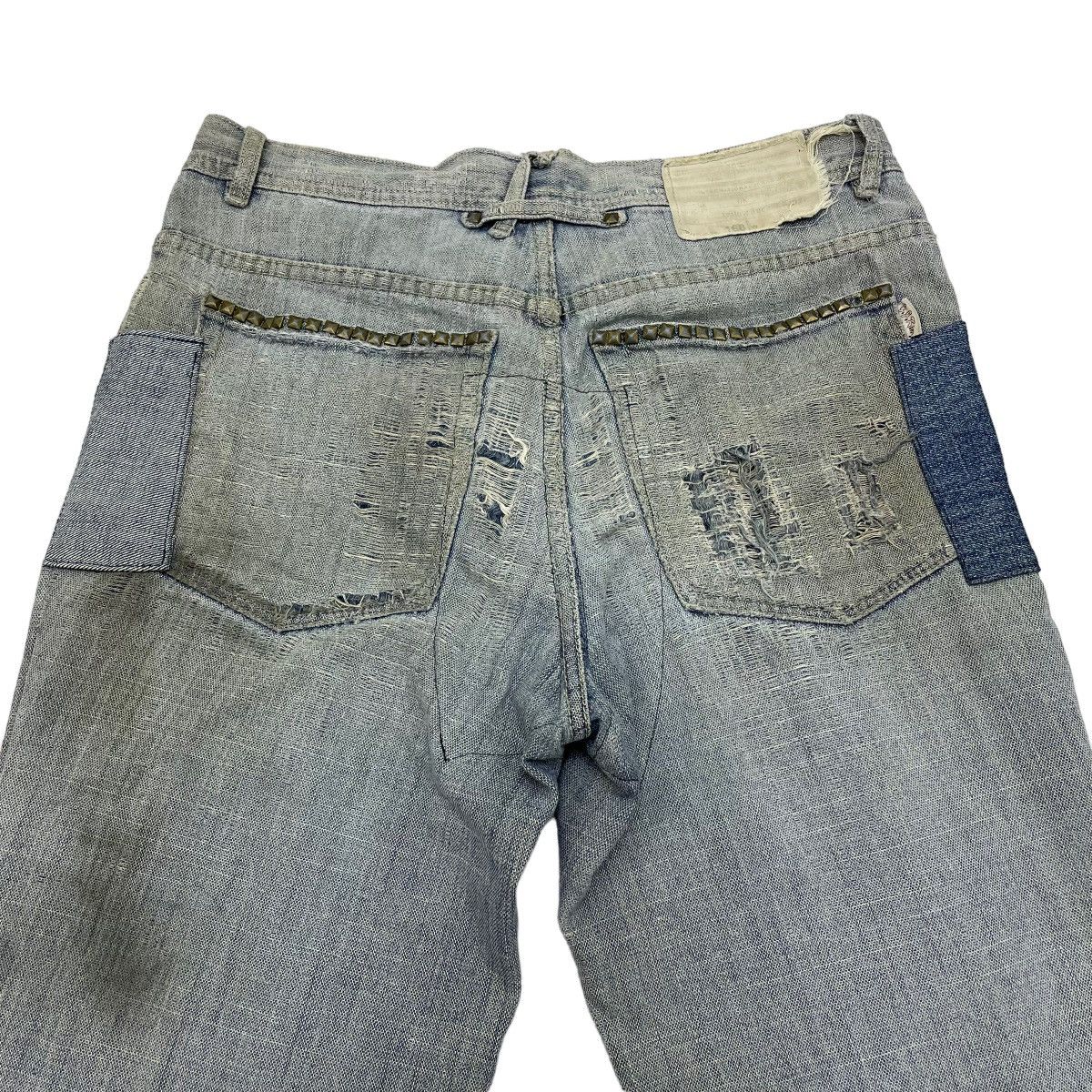 If Six Was Nine Trashed Japanese Brand Distressed Denim Jacket Size US 34 / EU 50 - 8 Thumbnail