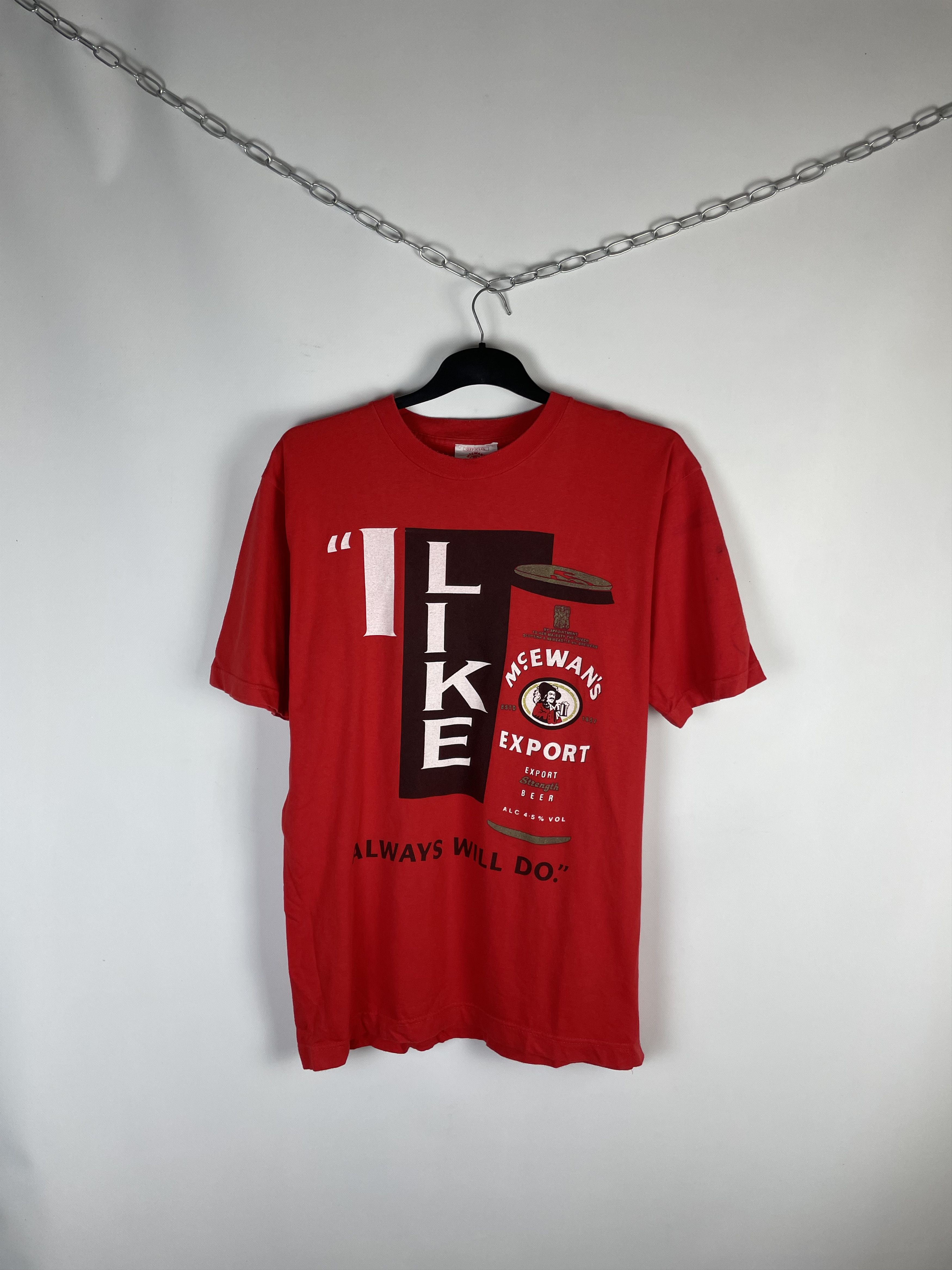 Vintage Mc Ewan's vintage t-shirt 90s Size US XL / EU 56 / 4 - 1 Thumbnail