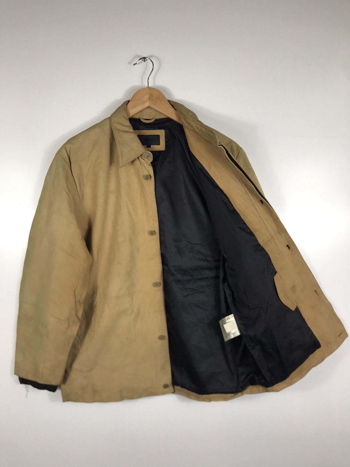 Japanese Brand × Vintage ⚡️Vintage D’Urban Leather Button Shirt Jacket Size US L / EU 52-54 / 3 - 8 Thumbnail