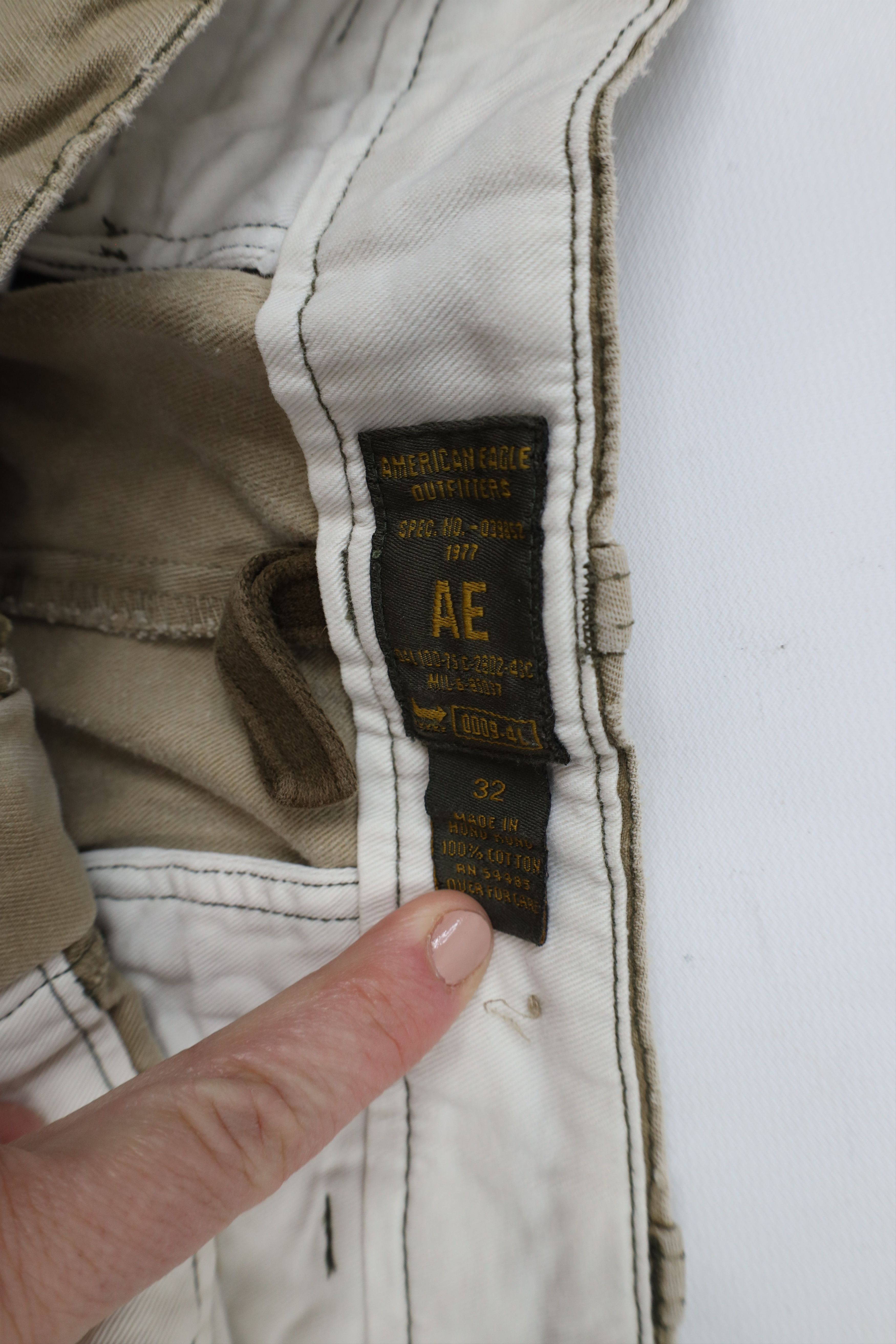 American Eagle Outfitters × Vintage Vintage 90s Y2K American Eagle Outfitters Heavy Cargo Shorts Size US 32 / EU 48 - 11 Thumbnail