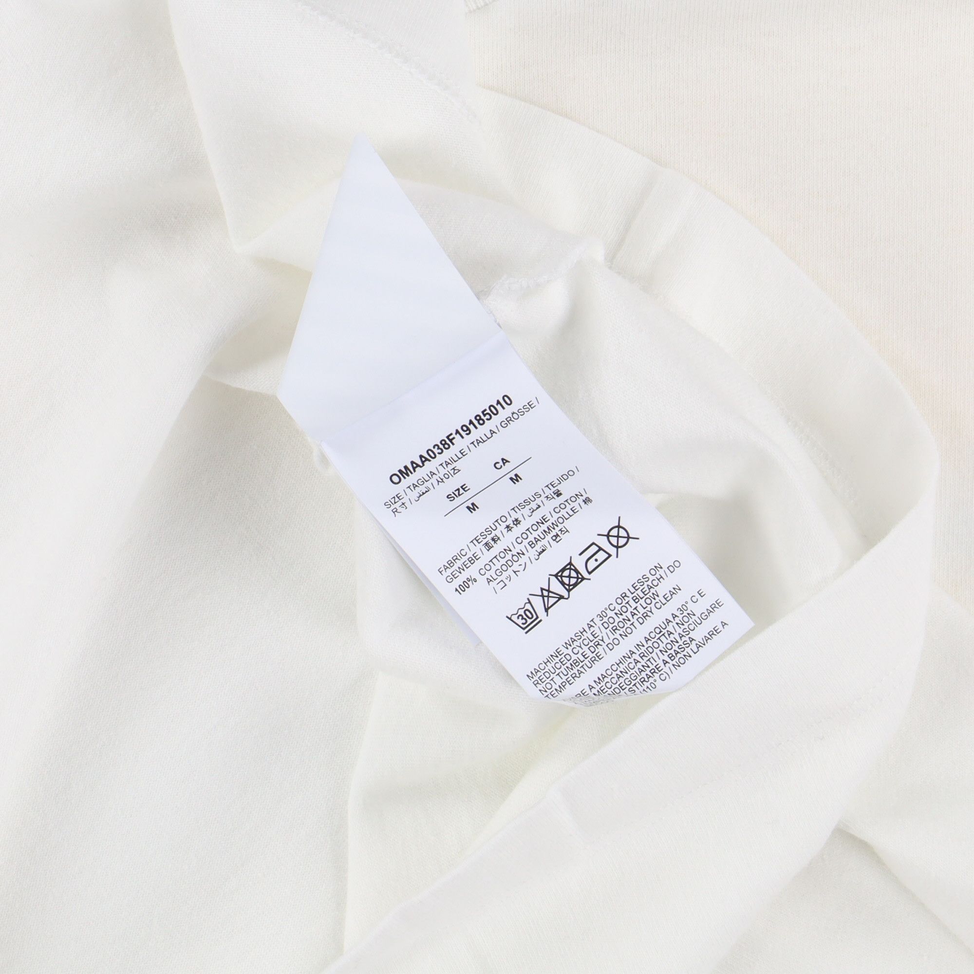 Off-White White and Yellow Acrylic Arrows Logo Oversized T-Shirt Size US M / EU 48-50 / 2 - 7 Thumbnail