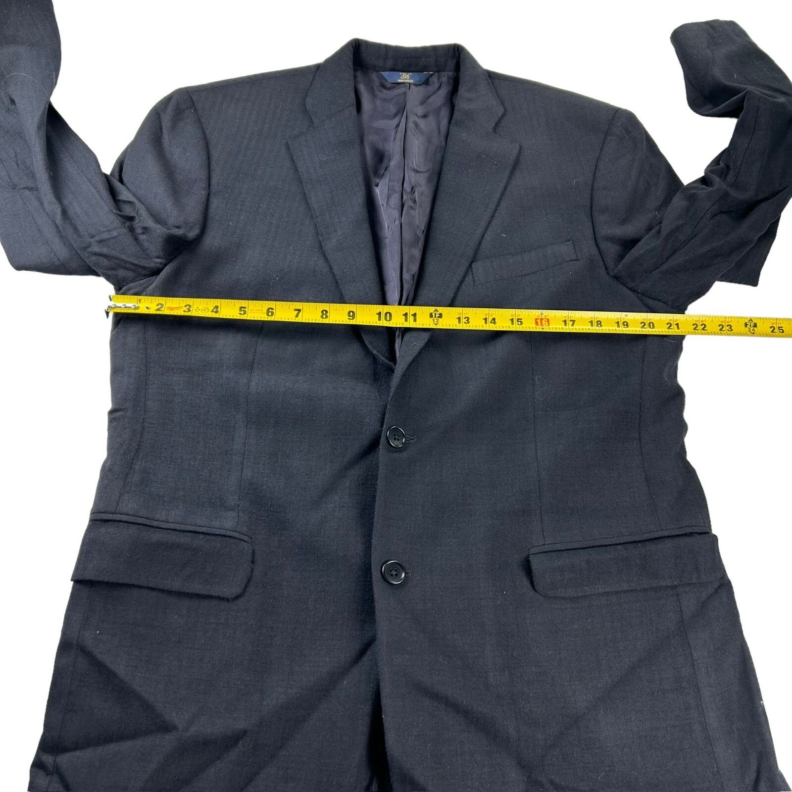 Brooks Brothers Brooks Brothers 346 Men’s Stretch Flannel Suit Black Herring Size 44L - 6 Thumbnail