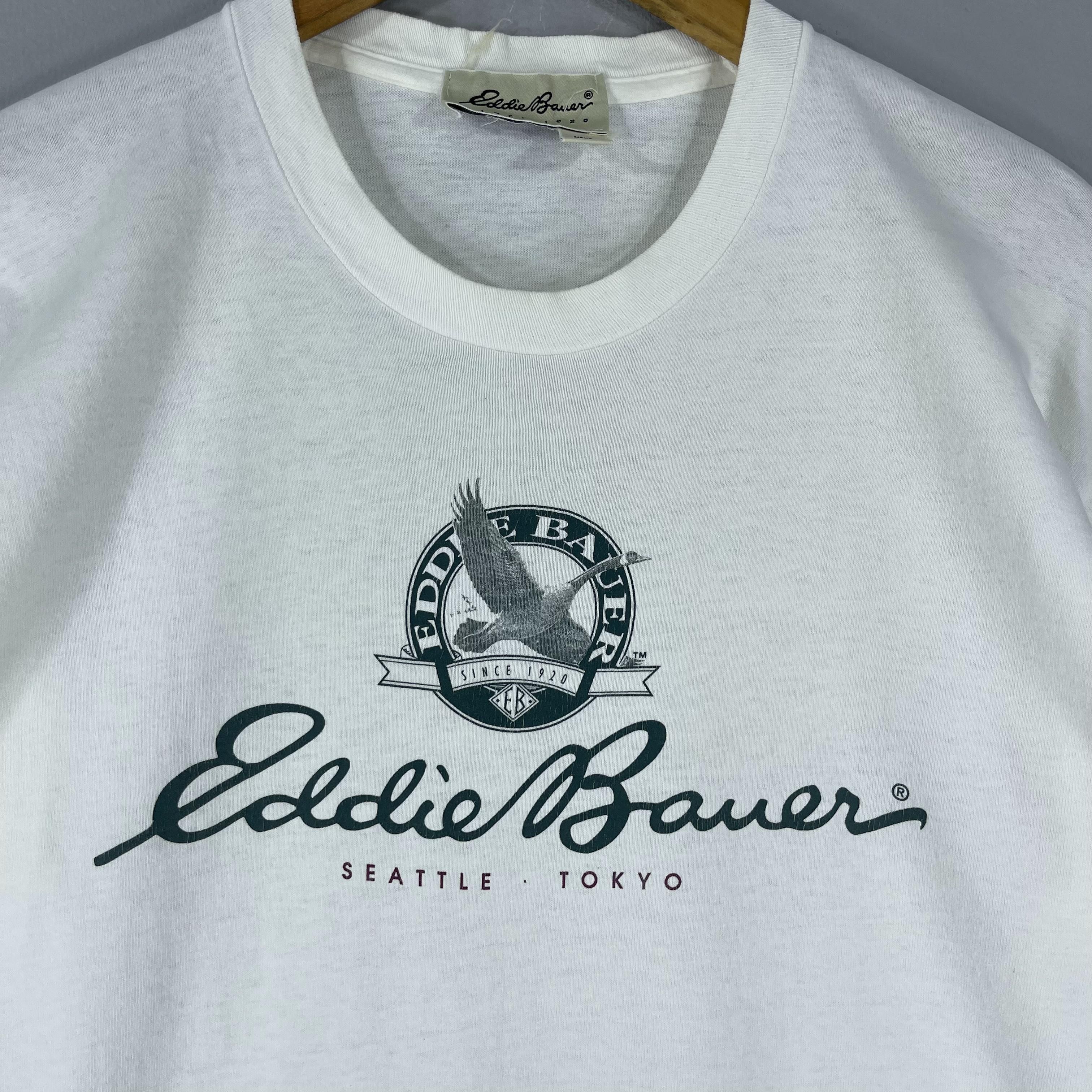 Eddie Bauer Vintage 90's EDDIE BAUER Outdoor Spellout Printed Tshirt Size US M / EU 48-50 / 2 - 2 Thumbnail