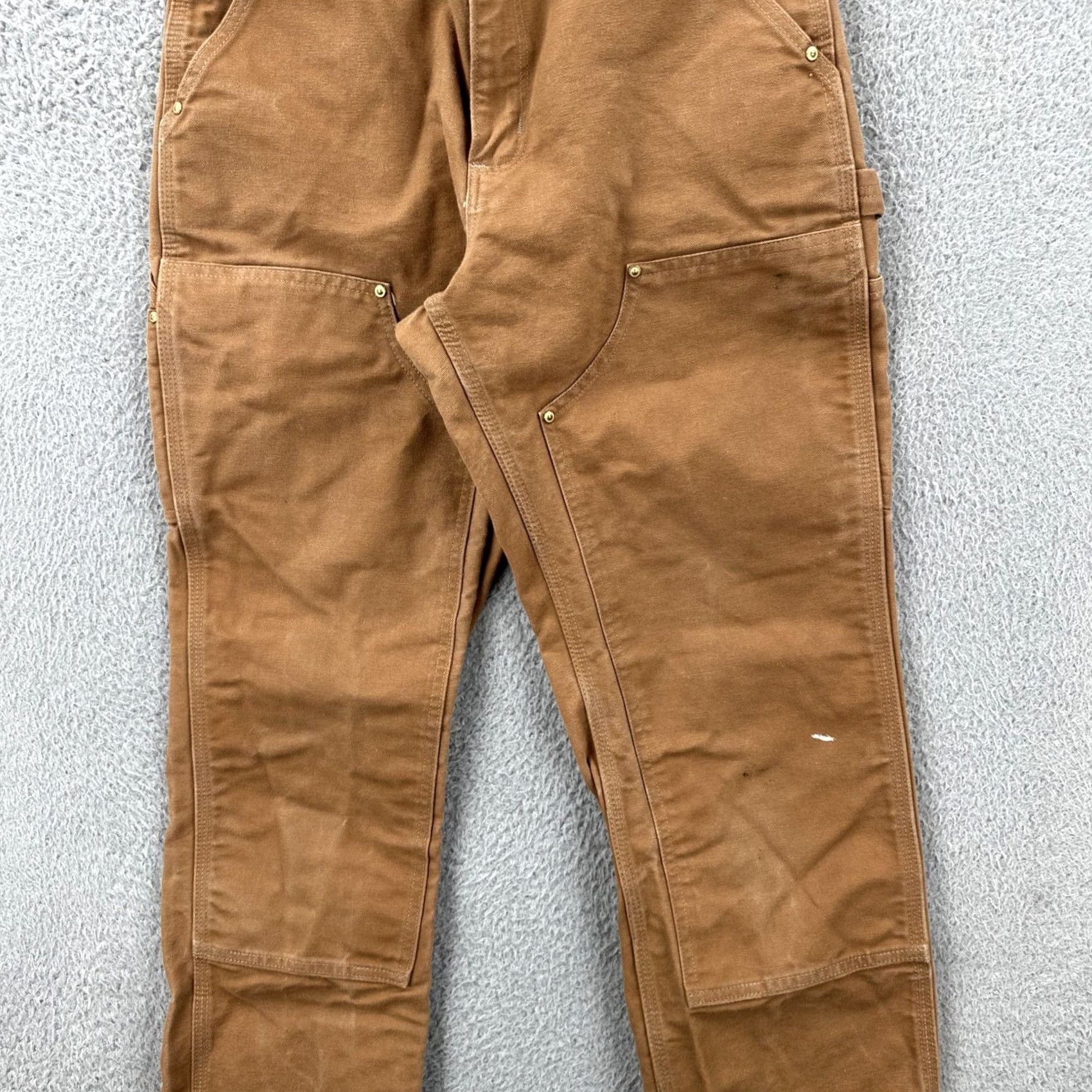 Carhartt Carhartt Pants Adult 29x32 Regular Brown Duck Canvas Carpenter EUC Mens Workwear Casual 90s Grunge USA Belt Zip Button Size US 29 - 3 Thumbnail