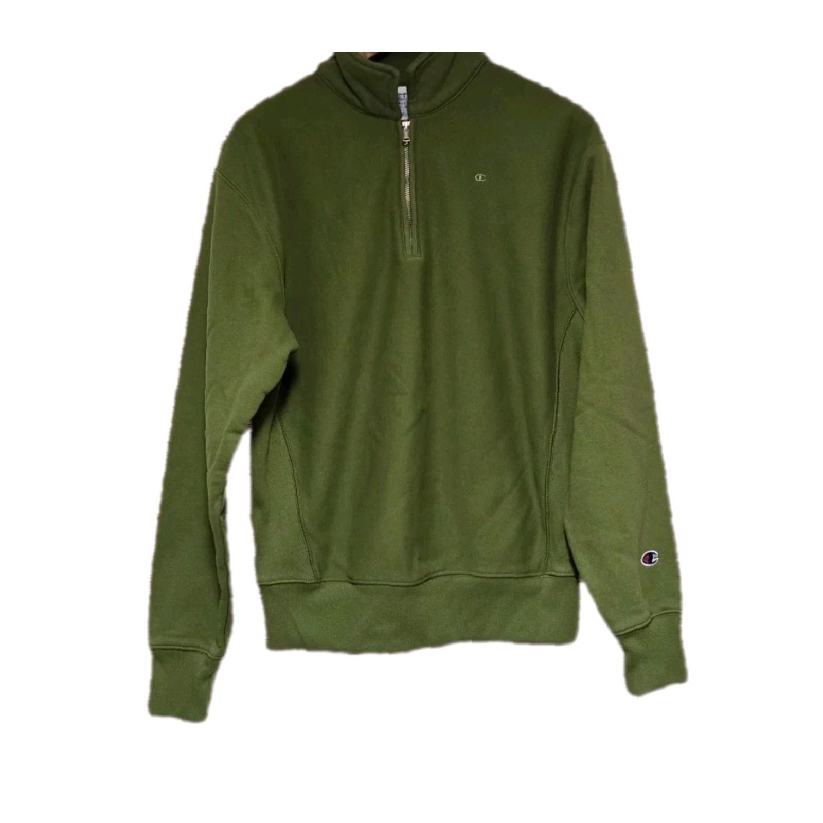 Champion VINTAGE Champion Reverse Weave Sweatshirt Mens Small Green Zip Pullover Reversible Side Left Pen Mark Size US S / EU 44-46 / 1 - 2 Thumbnail
