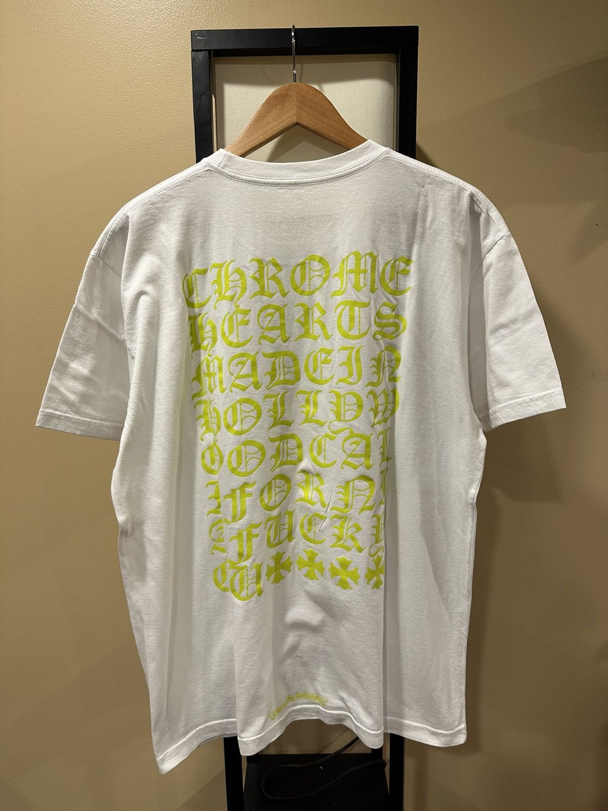 Chrome Hearts Chrome Hearts White / Yellow Script Hollywood T-Shirt Size US XL / EU 56 / 4 - 4 Thumbnail