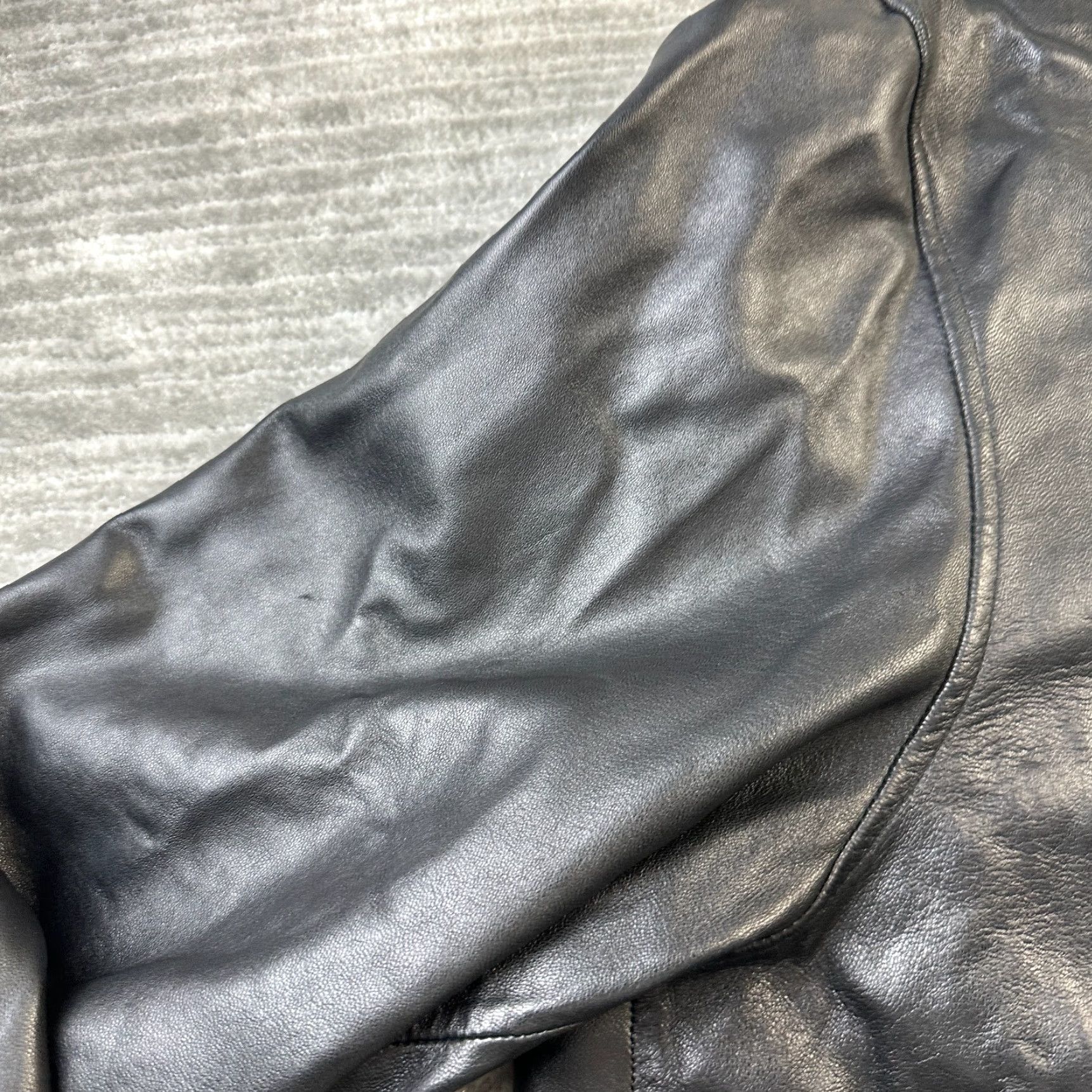 Brooks Brothers Brooks Brothers Jacket Mens 2XL Black Leather Full Zip Bomber Hoodie? Size US XXL / EU 58 / 5 - 5 Thumbnail