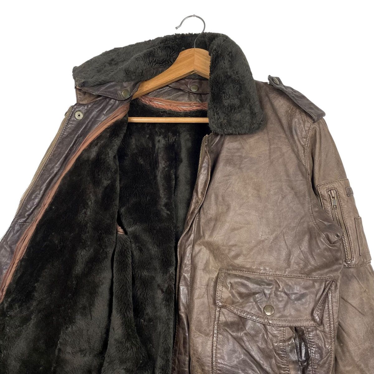 Japanese Brand Japanese Brand Military Leather Jacket Size US S / EU 44-46 / 1 - 10 Thumbnail