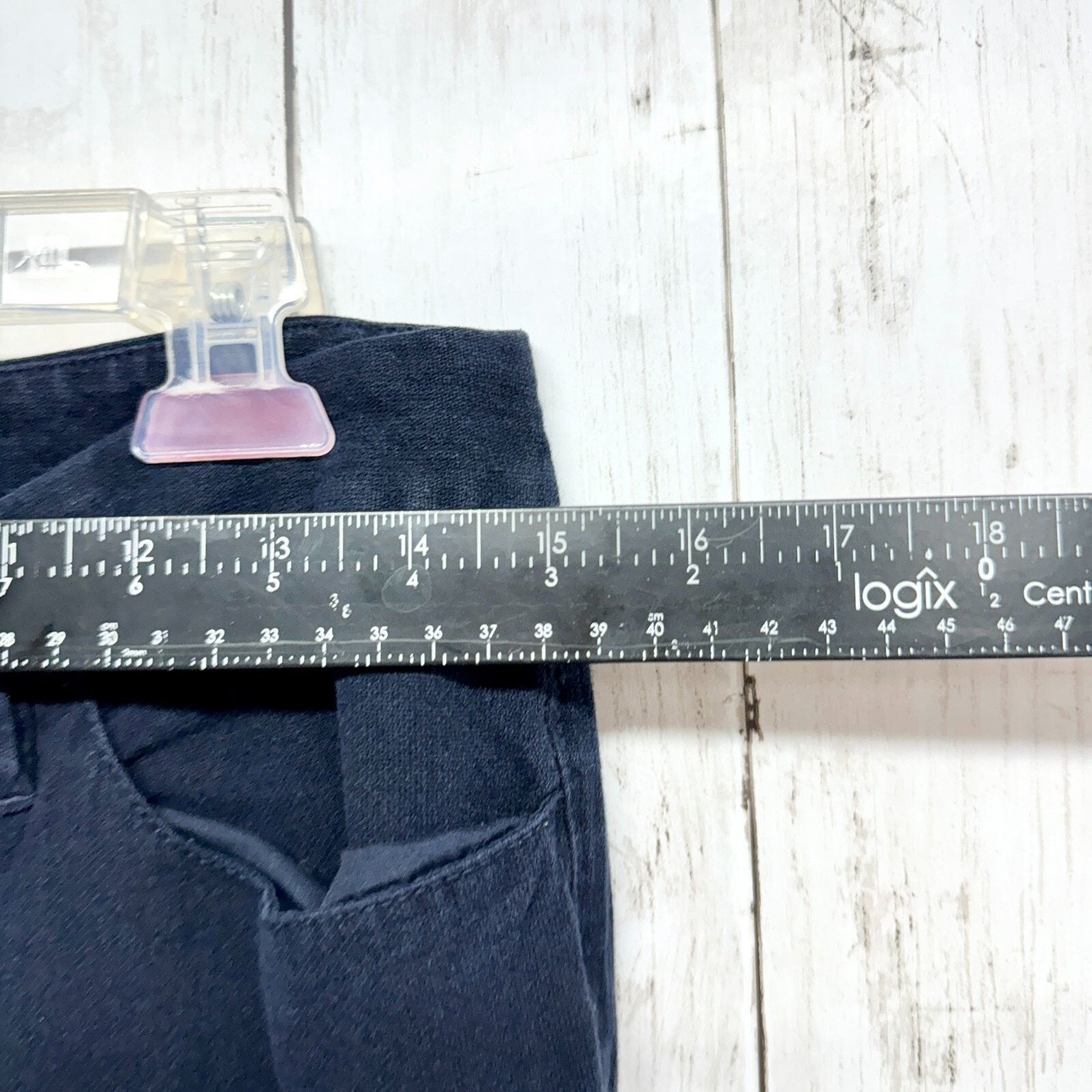 Loft Loft Pants Sz 0 Dark Navy Denim High Rise Relaxed Straight Size 25" / US 0 / IT 36 - 3 Thumbnail