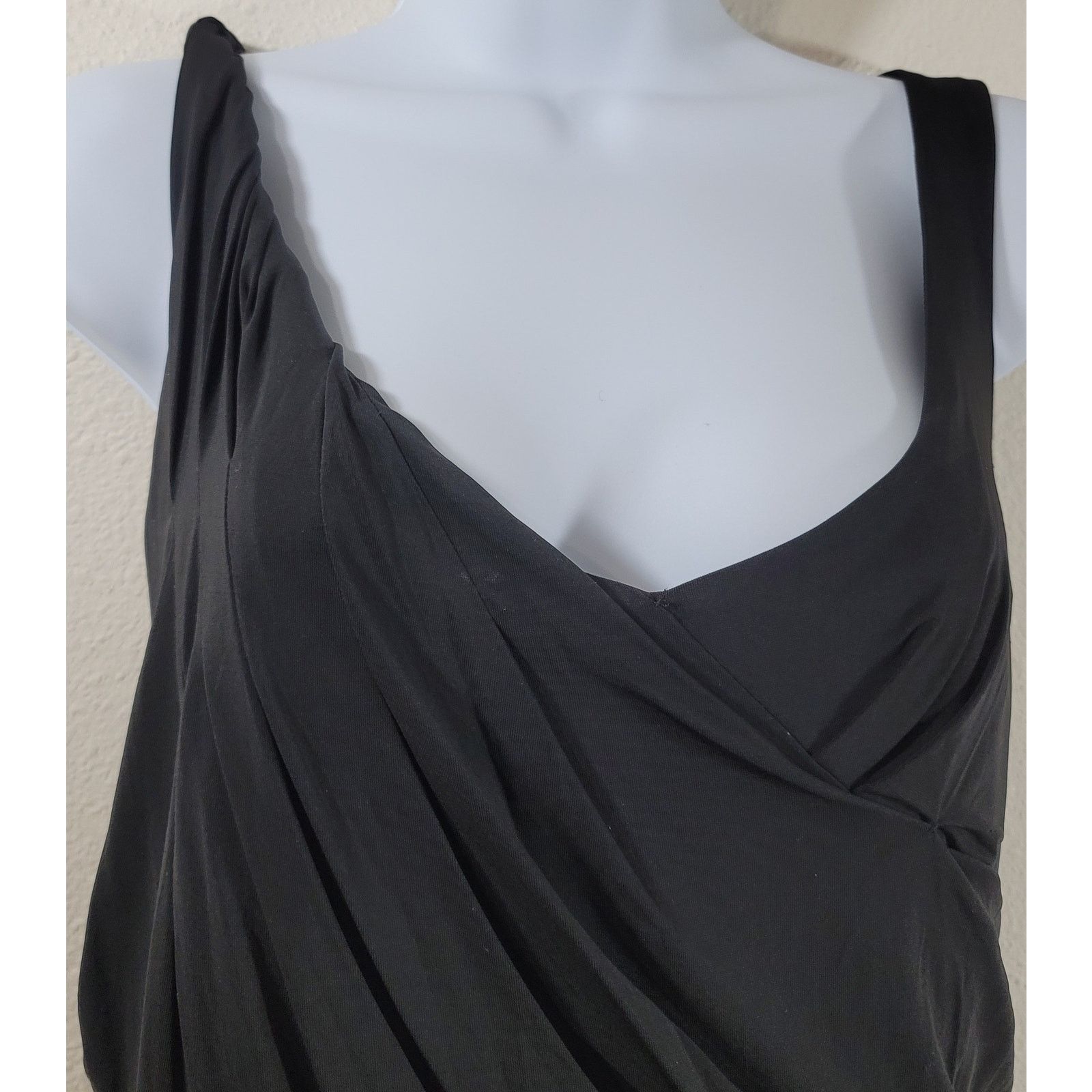 Other Gianni Bini Black Pleated Cross Bodice Pencil Dress Small Size S / US 4 / IT 40 - 2 Thumbnail