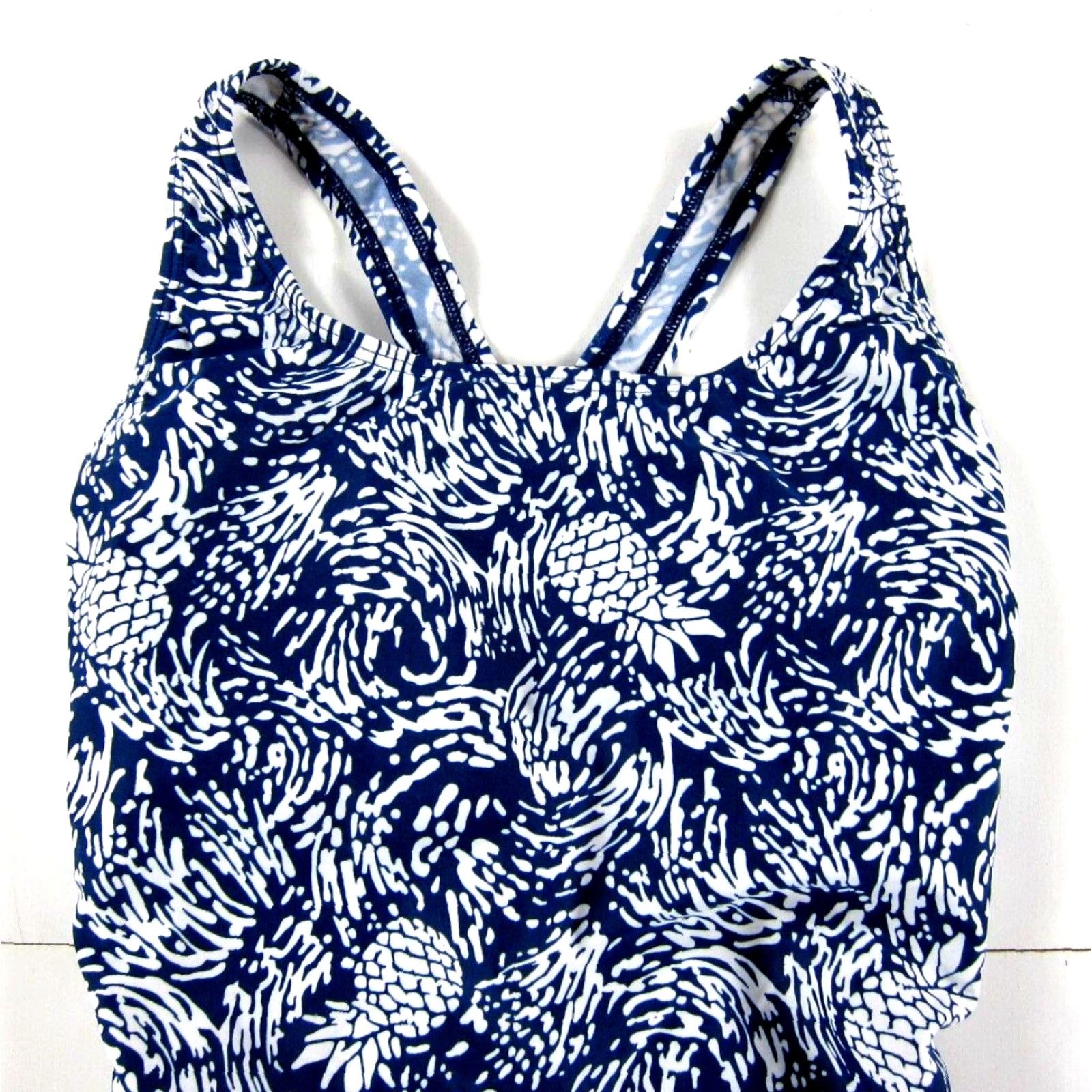 Speedo VINTAGE Speedo Blue Pineapple Racerback One Piece Swimsuit Women Small Size ONE SIZE - 4 Thumbnail