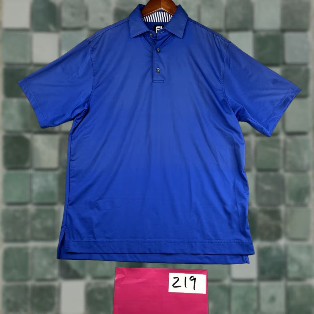 Footjoy Footjoy Polo Shirt Mens M Royal Blue Performance Stretch Golf Shirt Size US M / EU 48-50 / 2 - 1 Thumbnail