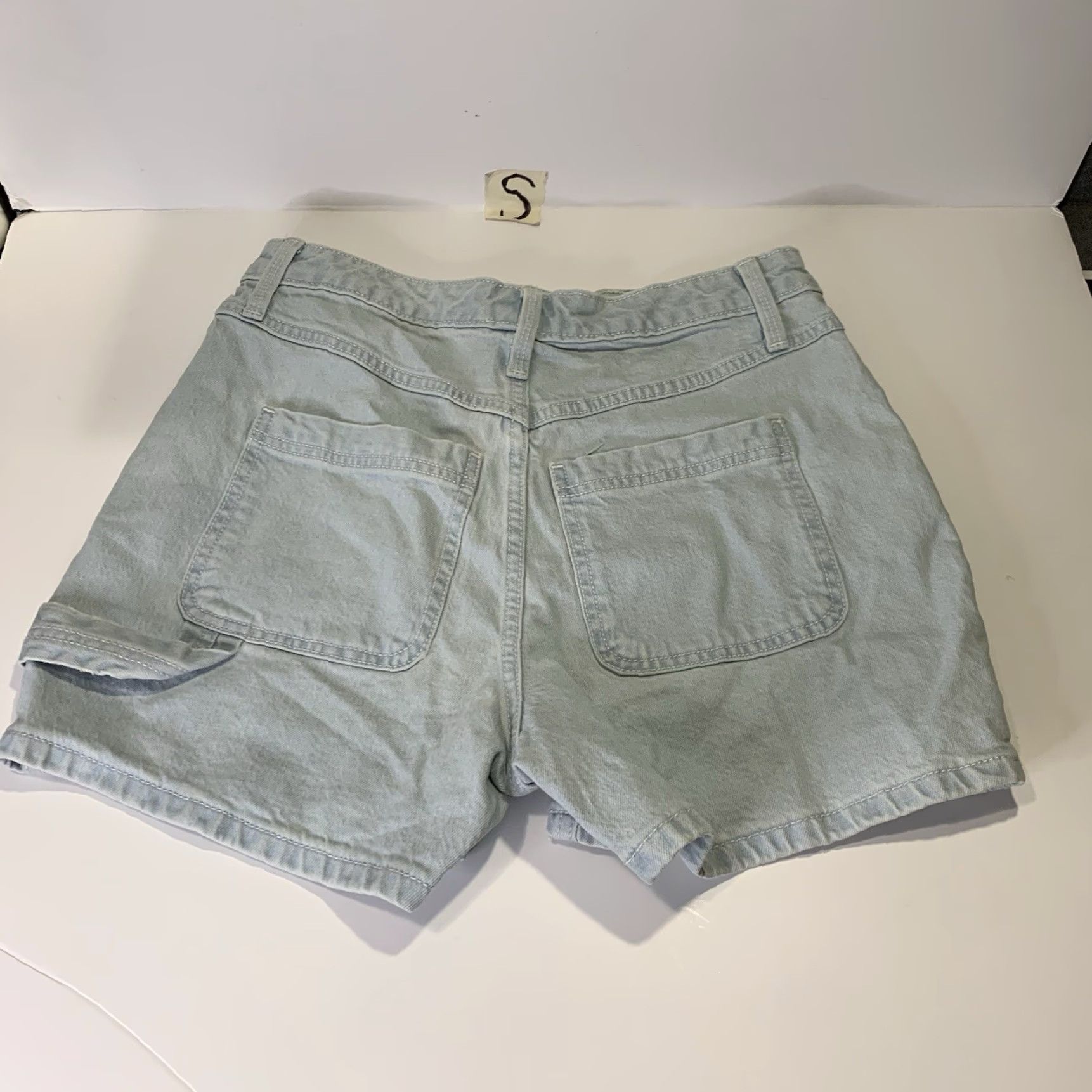 Vintage Vintage Women's Jean Shorts 2/26 High Rise Midi 90s Retro Casual Denim 29x3.5 Stretch Blue Women's Size 26" / US 2 / IT 38 - 2 Thumbnail