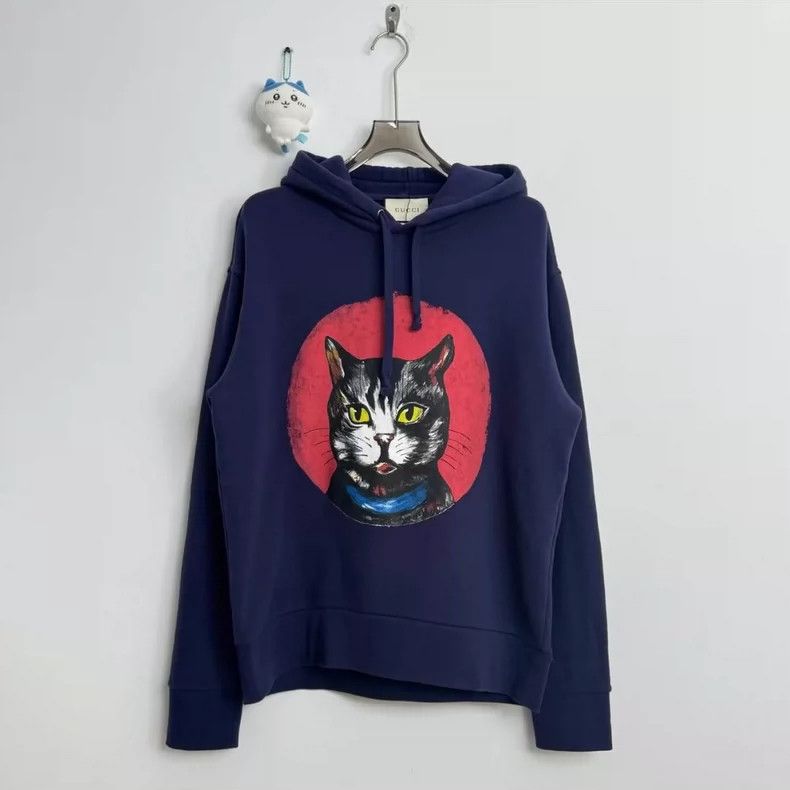 Gucci Gucci Elf cat slogan hoodie 2504-Nextarrow Size US M / EU 48-50 / 2 - 1 Thumbnail