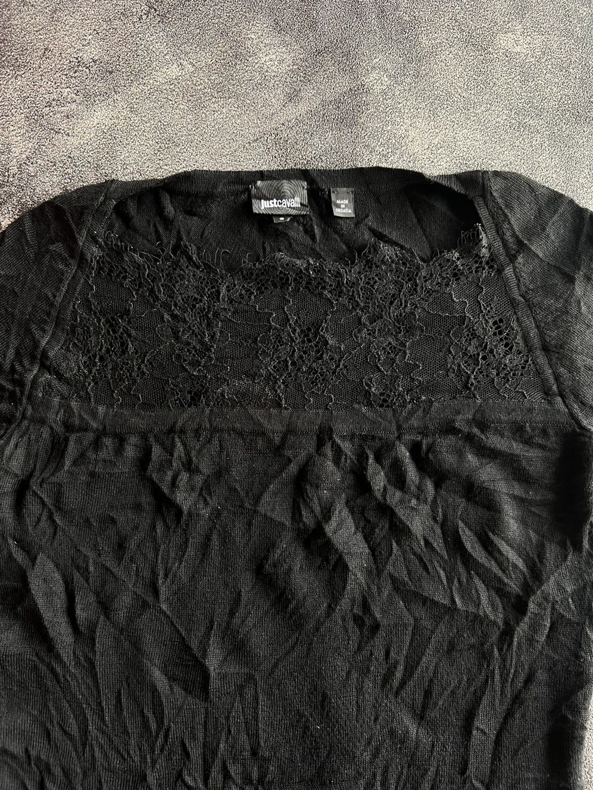 Just Cavalli Just Cavalli Black Lace Blouse wool Size S / US 4 / IT 40 - 2 Thumbnail