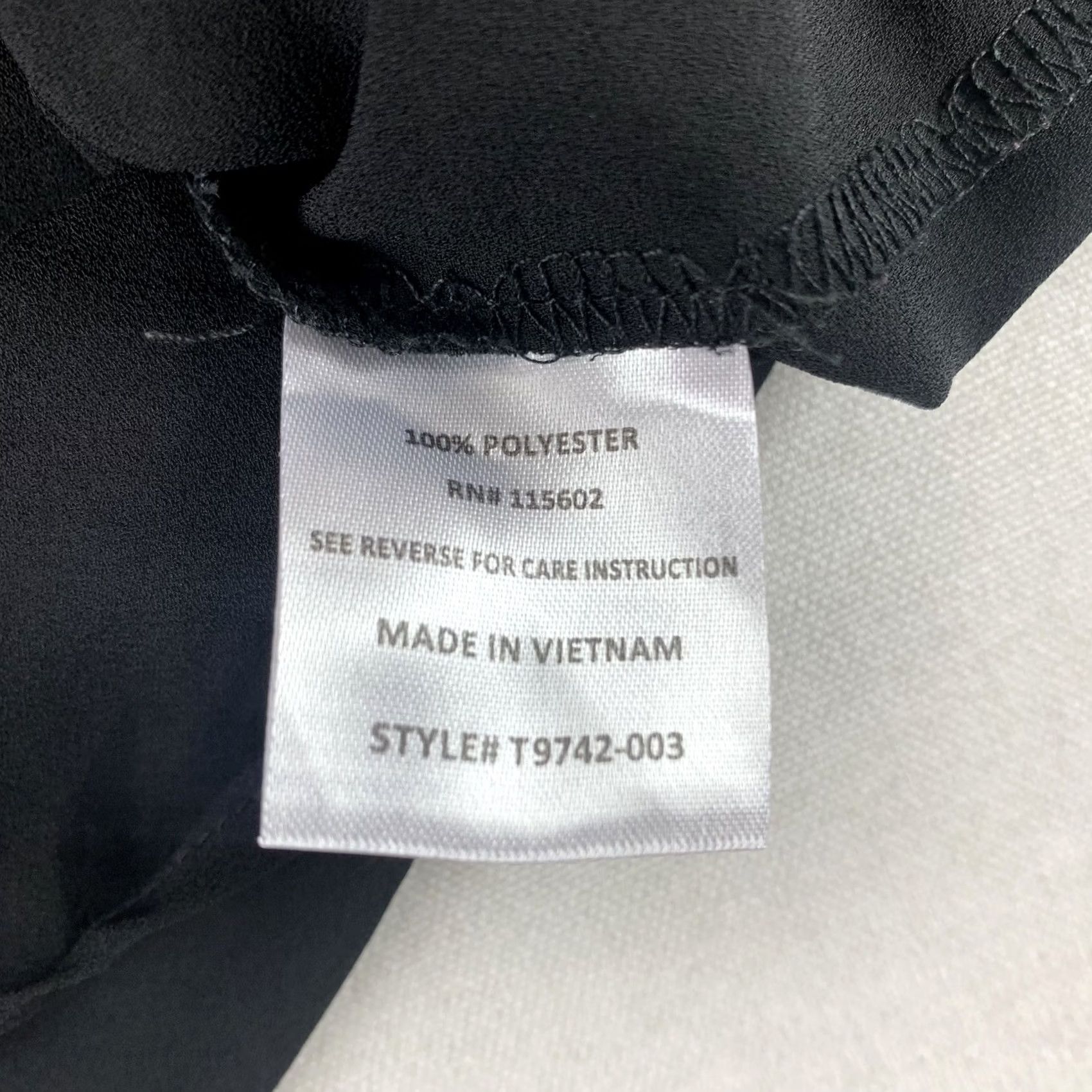 Vintage Lush Dress Women Size 8 Black Sleeve Neck V-Neck Polyester Size M / US 6-8 / IT 42-44 - 5 Thumbnail