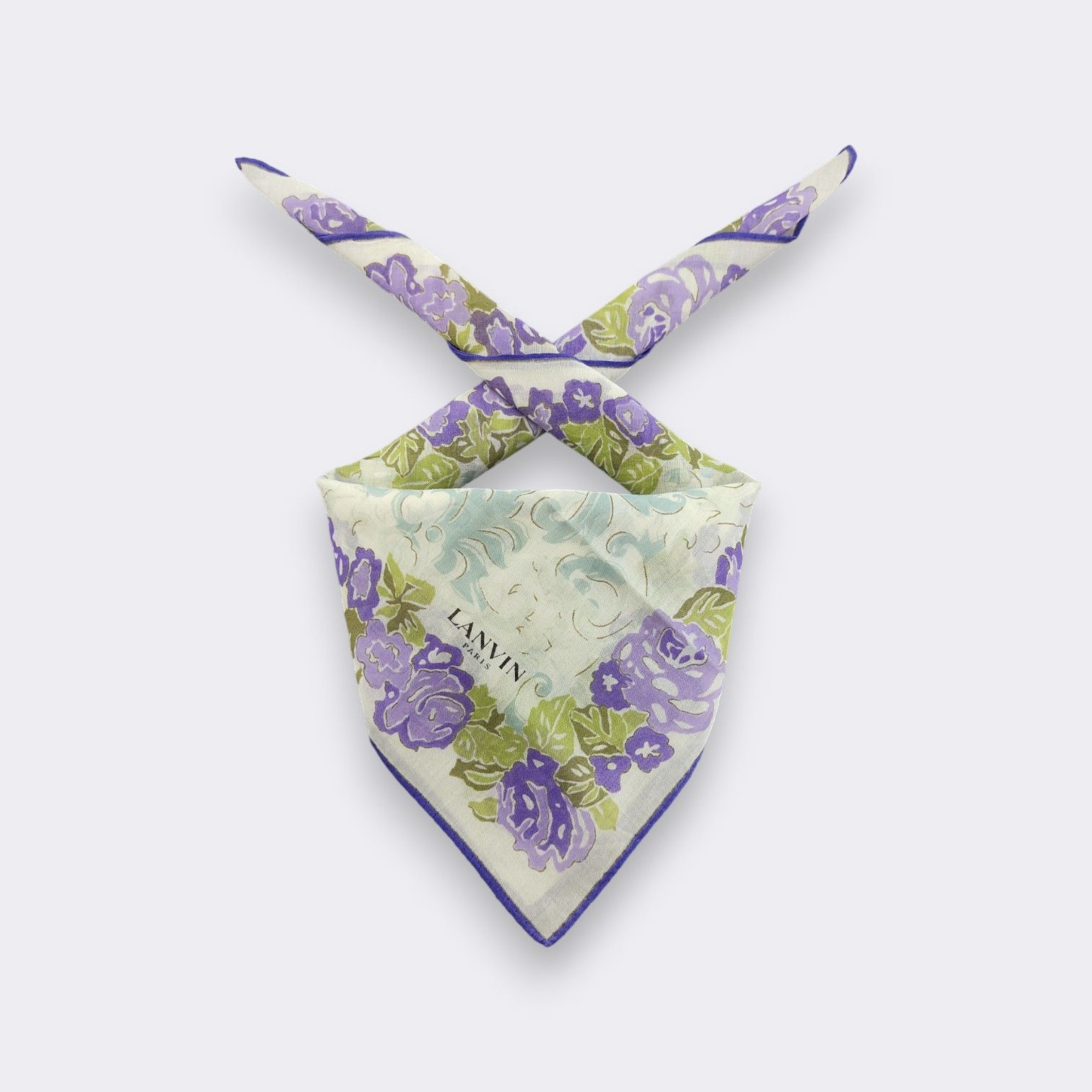 Lanvin Vintage Lanvin Handkerchief Neckerchief Bandana H114A Size ONE SIZE - 2 Thumbnail