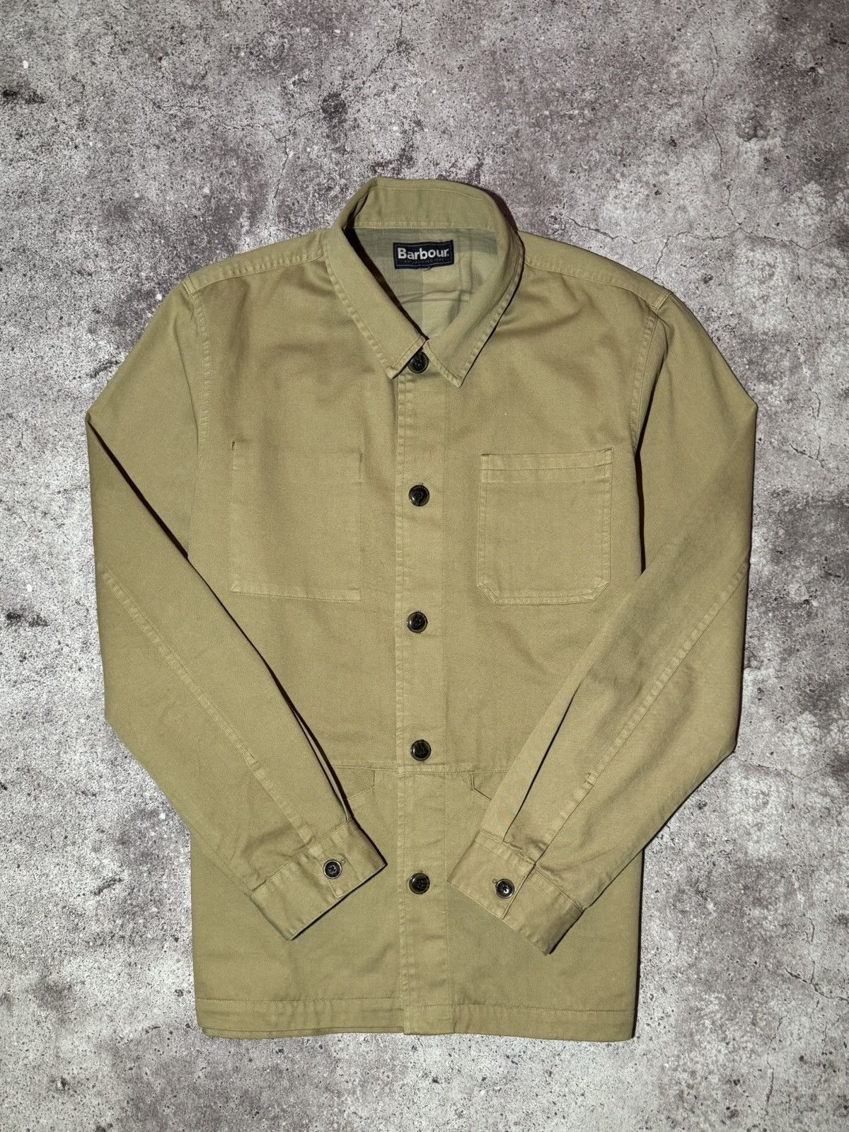 Barbour × Vintage Barbour Vintage Overshot Jacket Beige y2k Outdoor Streetwear Size US XL / EU 56 / 4 - 1 Thumbnail
