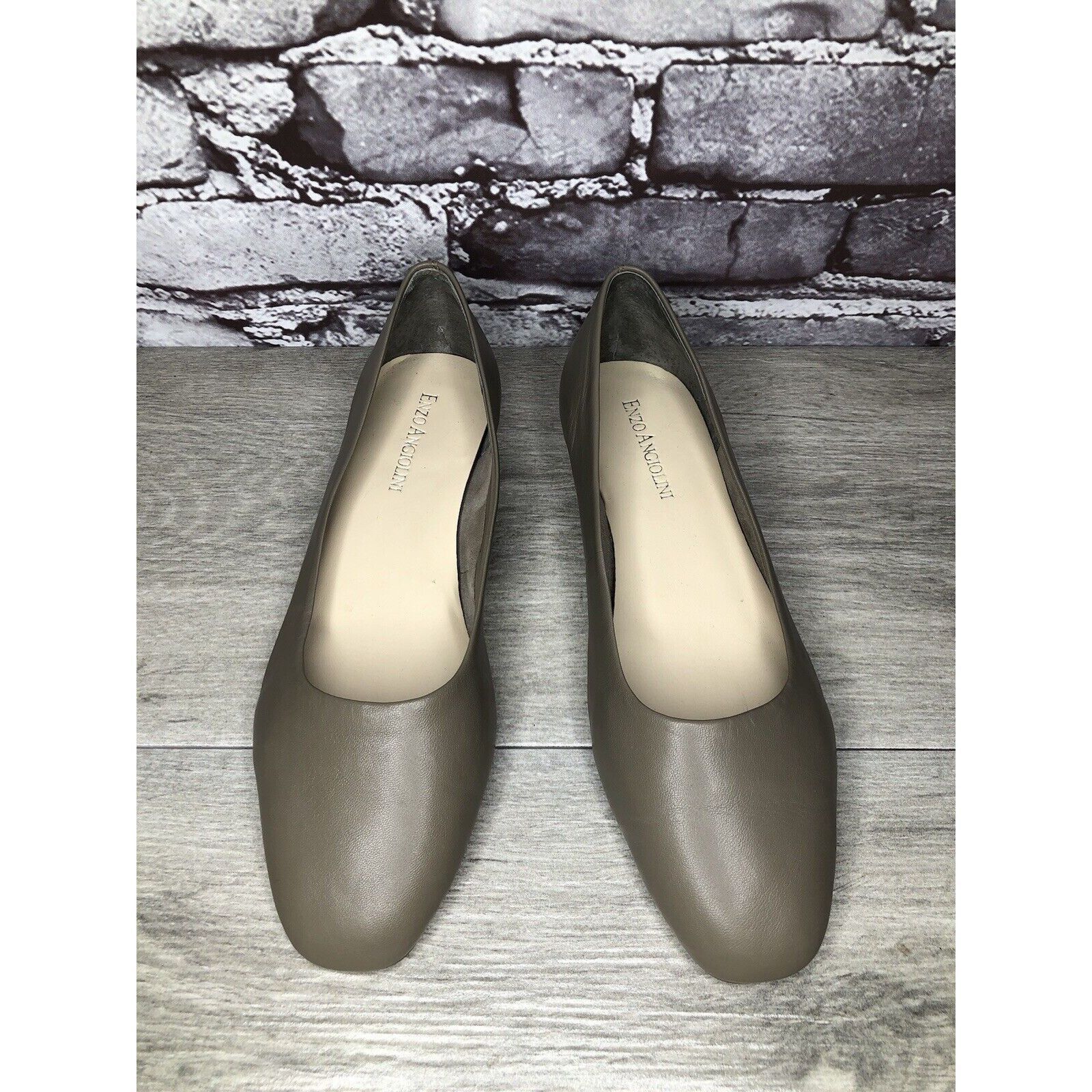 Other ENZO ANGIOLINI Gray Lydian Slip On Leather Ballet Flats Wome Size US 6.5 / IT 36.5 - 20 Thumbnail