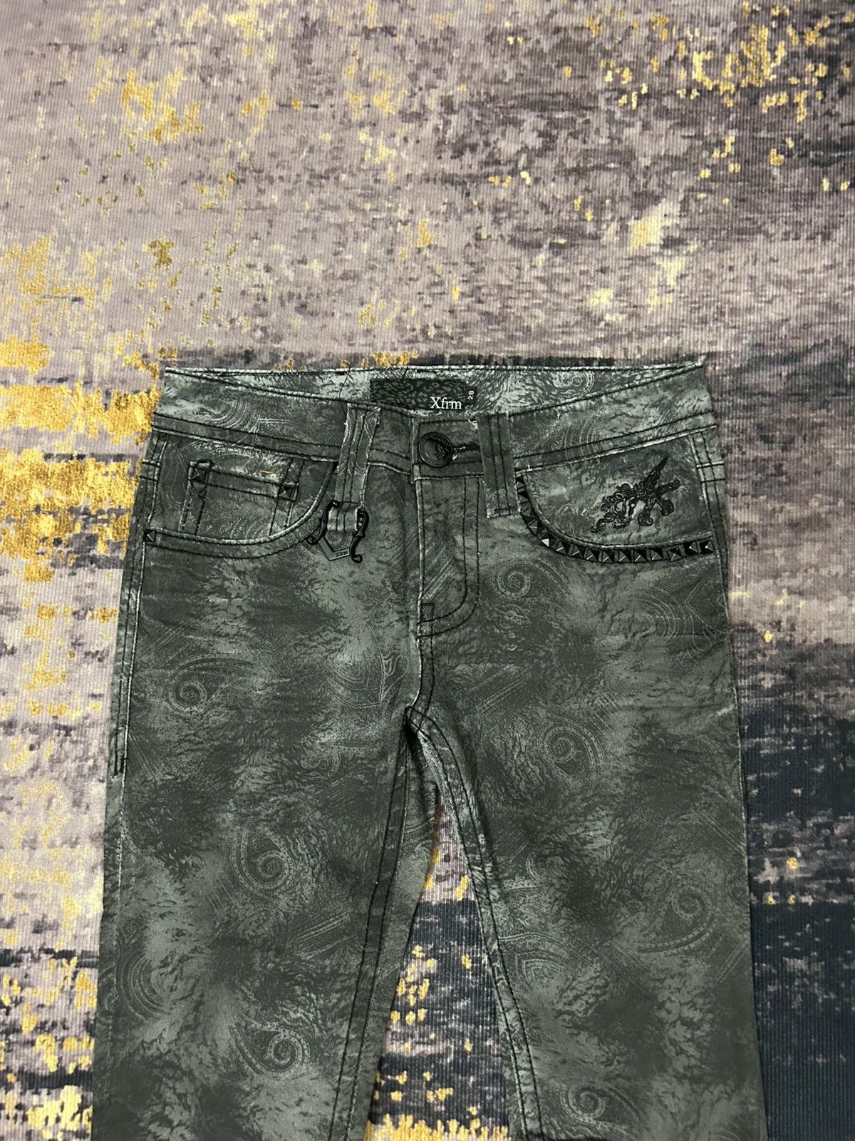 Beauty Beast Xfrm Paisley Studded Pants Size US 28 / EU 44 - 4 Thumbnail