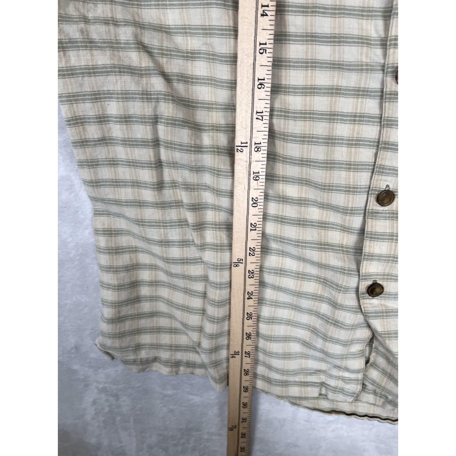 Bugle Boy VINTAGE Bugle Boy Shirt Mens XL Beige Plaid Short Sleeve Button Front 90s Size US XL / EU 56 / 4 - 4 Thumbnail