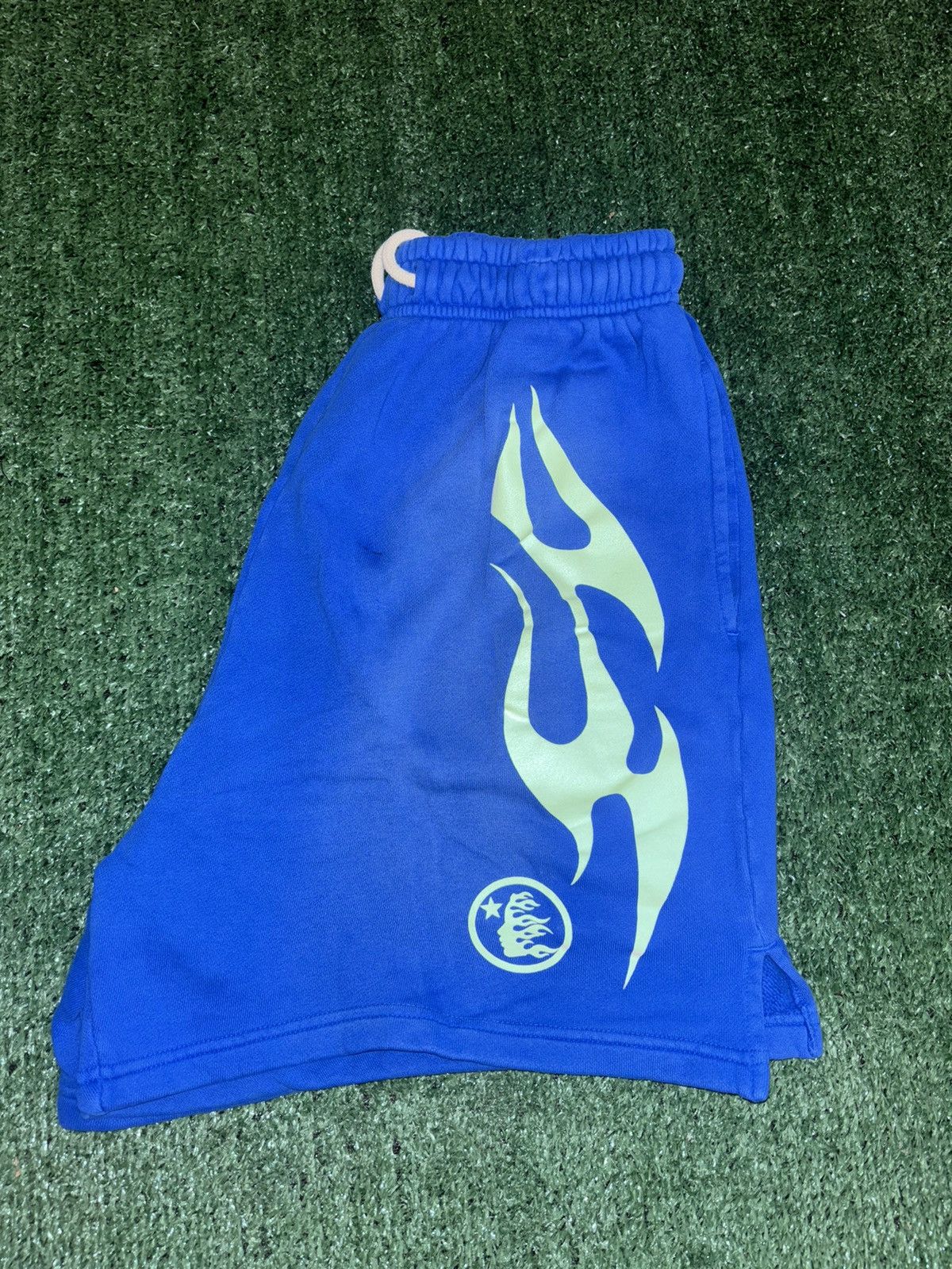 Hellstar Blue White Flame Shorts
