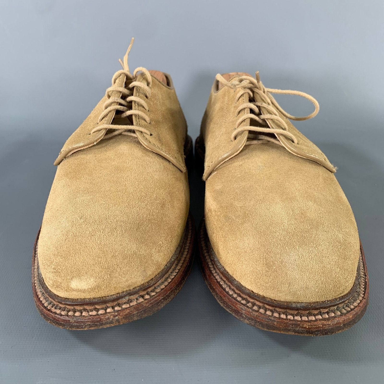 Alden ALDEN Size 8.5 Tan Suede Derby Lace Up Shoes Size US 8.5 / EU 41-42 - 3 Thumbnail