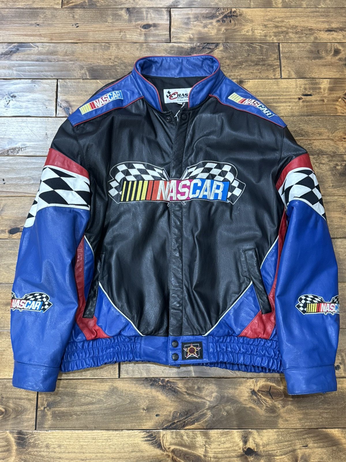 Chase Authentics Chase Authentics NASCAR Leather Jacket Embroidered Logo 1999 Size US XL / EU 56 / 4 - 2 Thumbnail