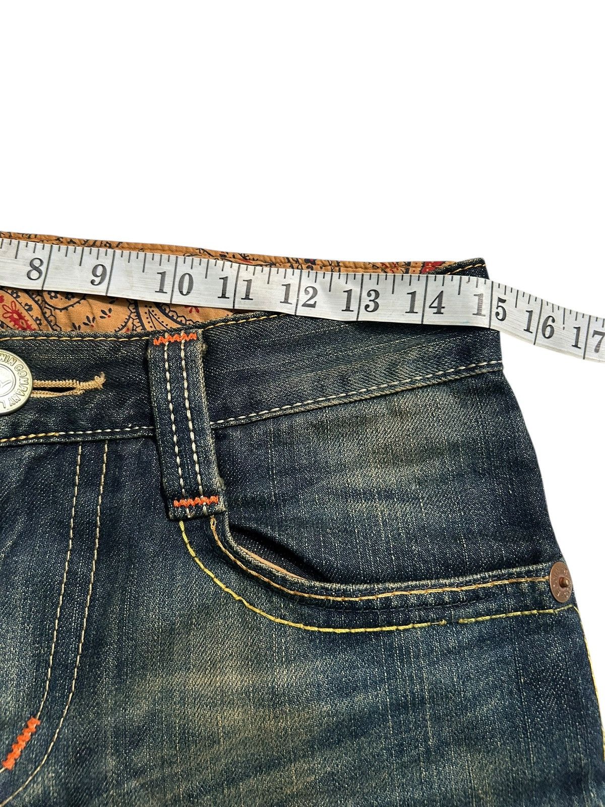 Japanese Brand × Kapital × Vintage VINTAGE EDWIN RUSTY MUDWASH PUNK GRUNGE STYLE DENIM JEANS Size US 30 / EU 46 - 16 Thumbnail