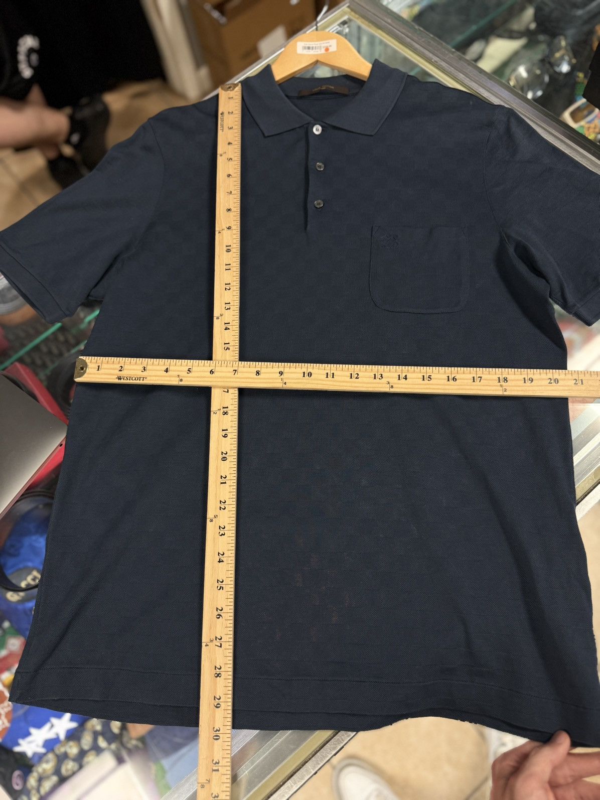 Louis Vuitton Louis Vuitton Polo Button Up Collar Tee Size XXL Blue Size US XXL / EU 58 / 5 - 16 Thumbnail