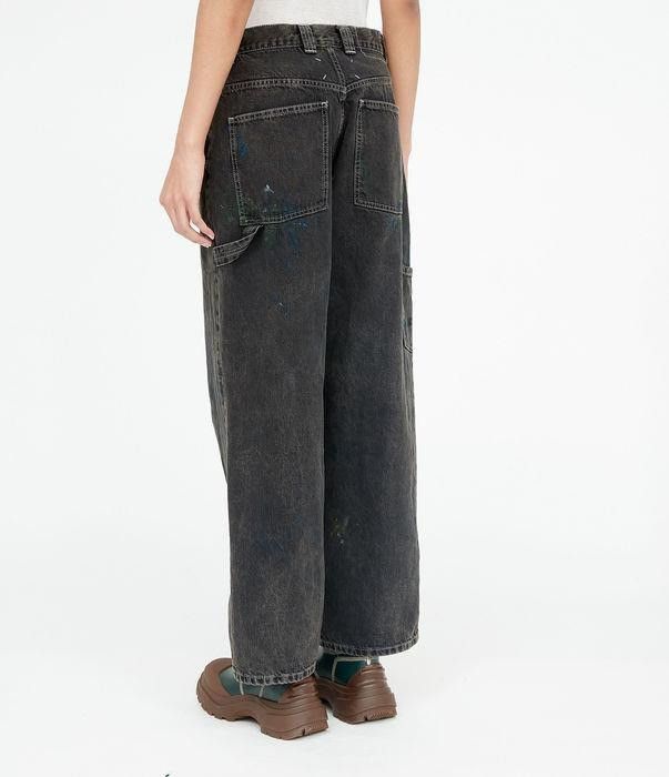 Maison Margiela o1bcso1str0526 Paint Splatter Carpenter Jeans Washed Black Size 28" / US 6 / IT 42 - 4 Thumbnail