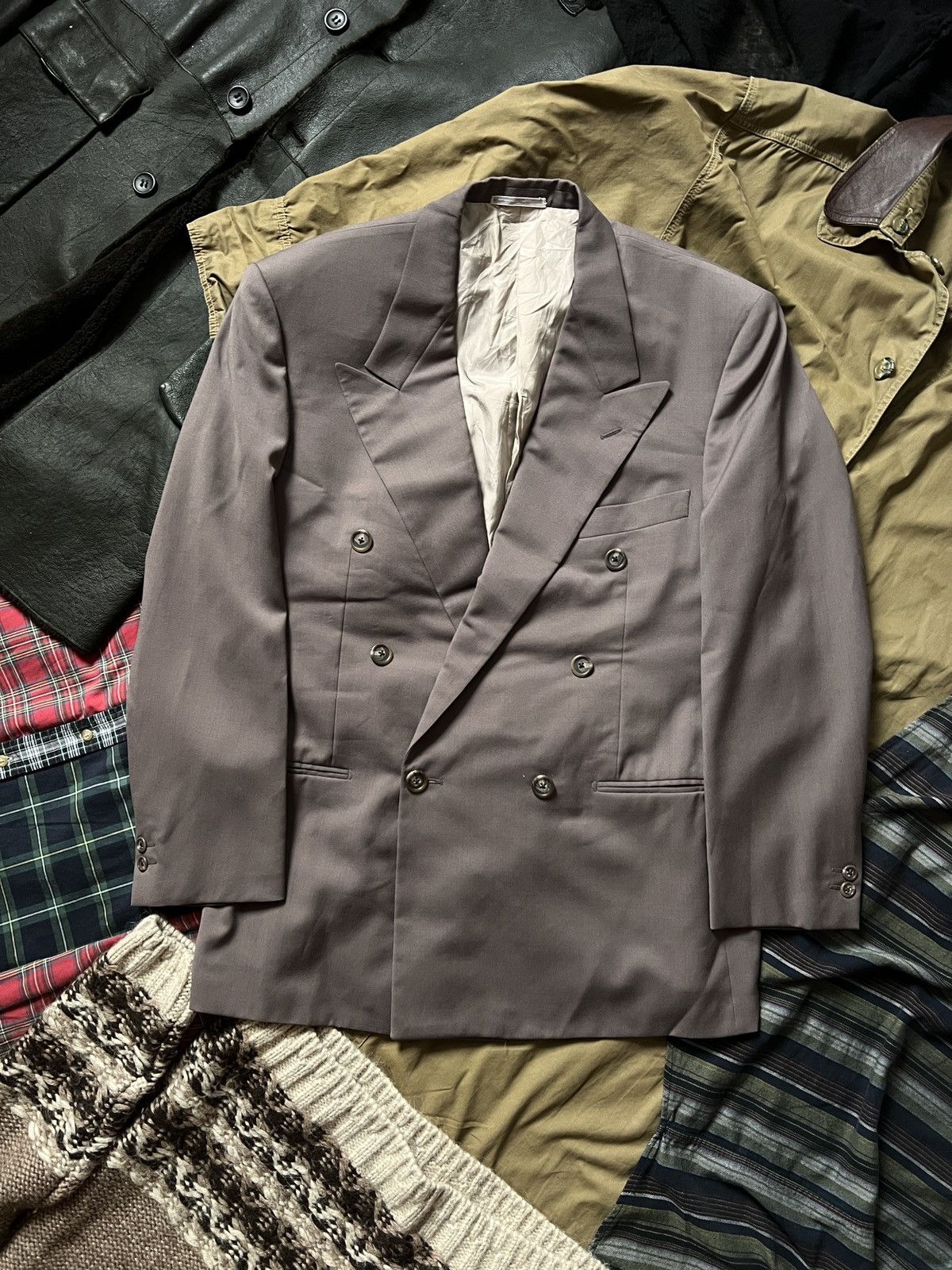 Corneliani Vintage Double Breasted Corneliani Wool Blazer Size 50L - 3 Thumbnail