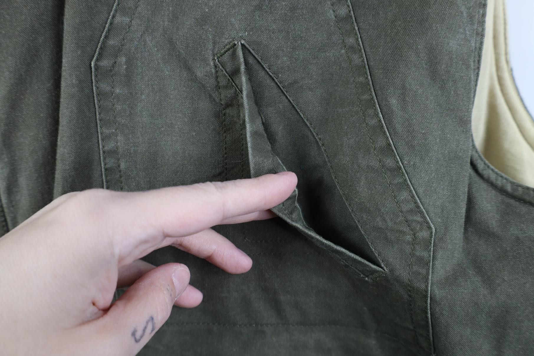 Vintage Vintage 90s Streetwear Tactical Puffer Vest Jacket Green Size US L / EU 52-54 / 3 - 4 Thumbnail