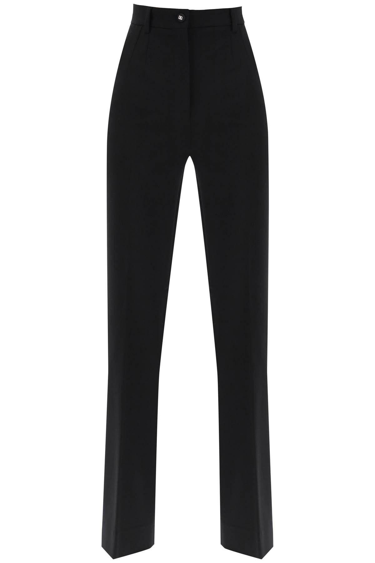 image of Dolce Gabbana Milano-Stitch Flared Pants Size Eu 38 For Women in Black
