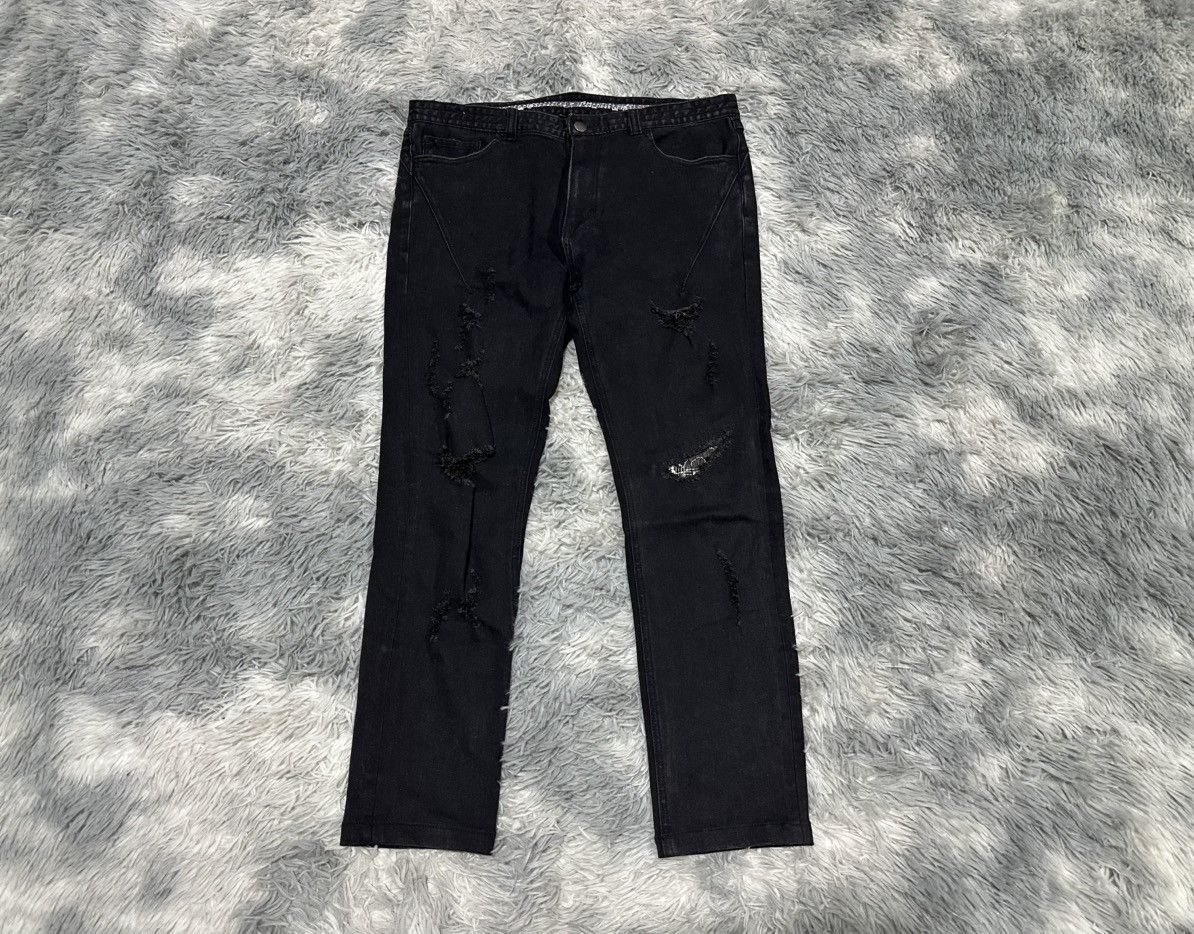 Number (N)ine NUMBER NINE DISTRESSED BLACK WAX FADED DENIM. | Grailed
