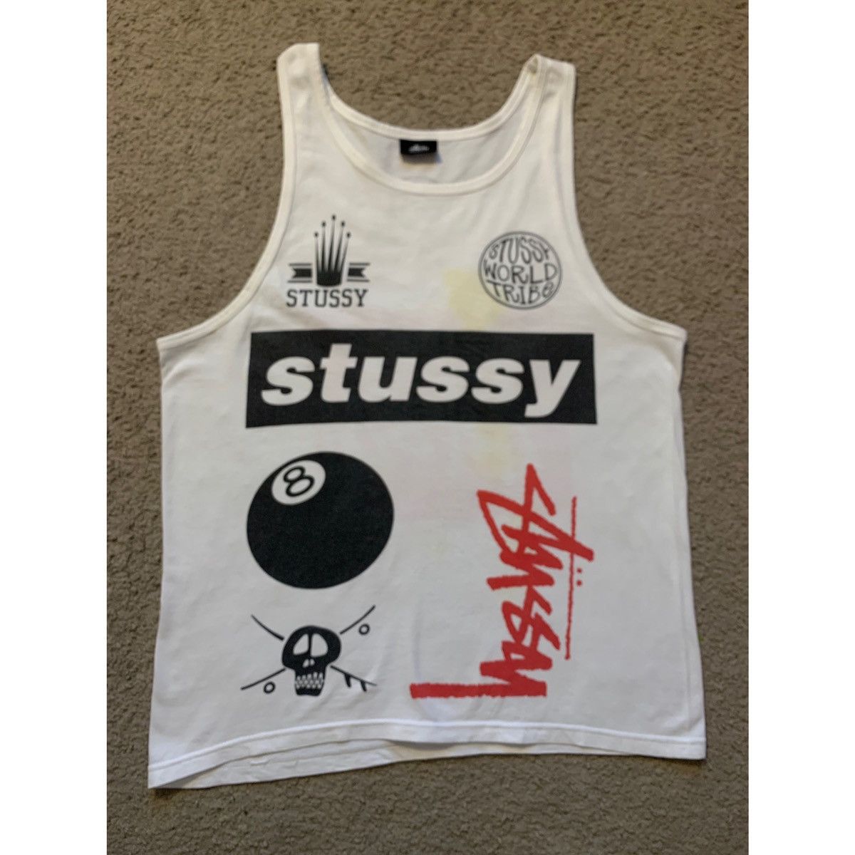 Stussy STUSSY LOGO MIX TANK TOP | Grailed