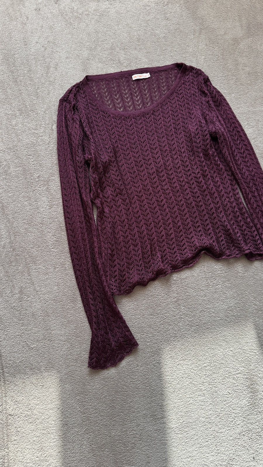Japanese Brand Vintage y2k Mesh LongSleeve yohji yamamoto lgb y/project Size L / US 10 / IT 46 - 2 Thumbnail