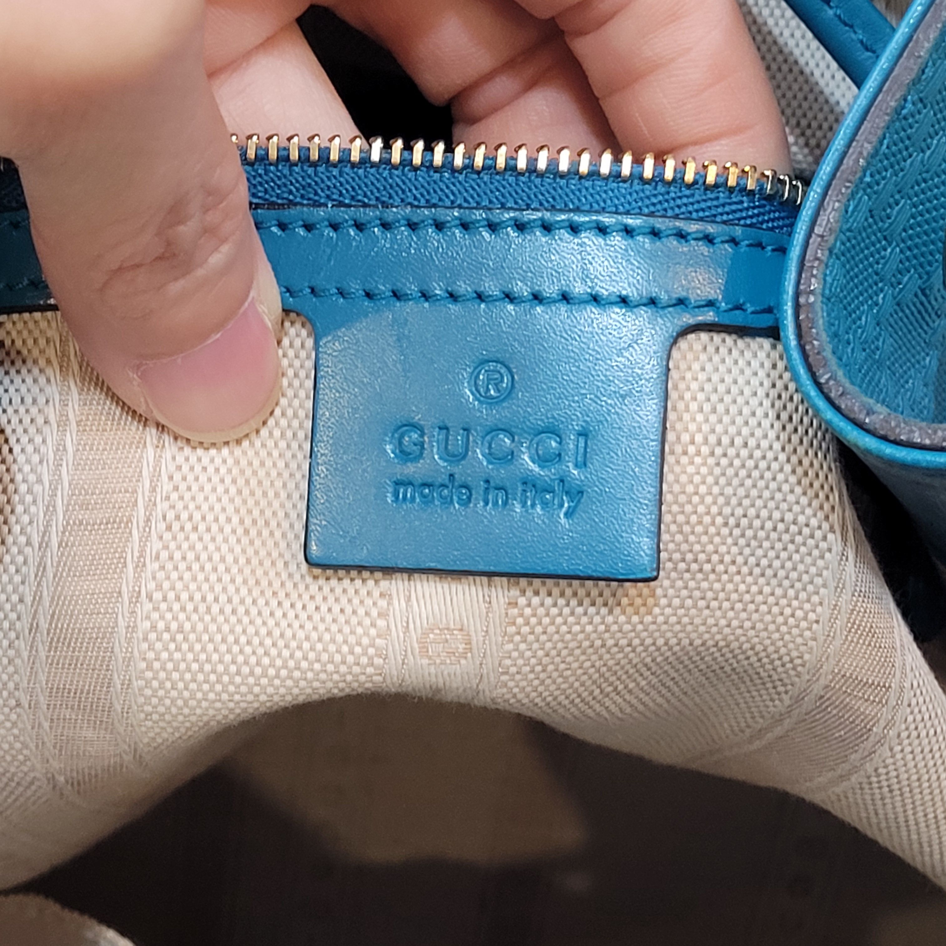 Gucci Gucci Medium Diamanté Deep Cobalt Bright Bucket Bag Size ONE SIZE - 9 Thumbnail