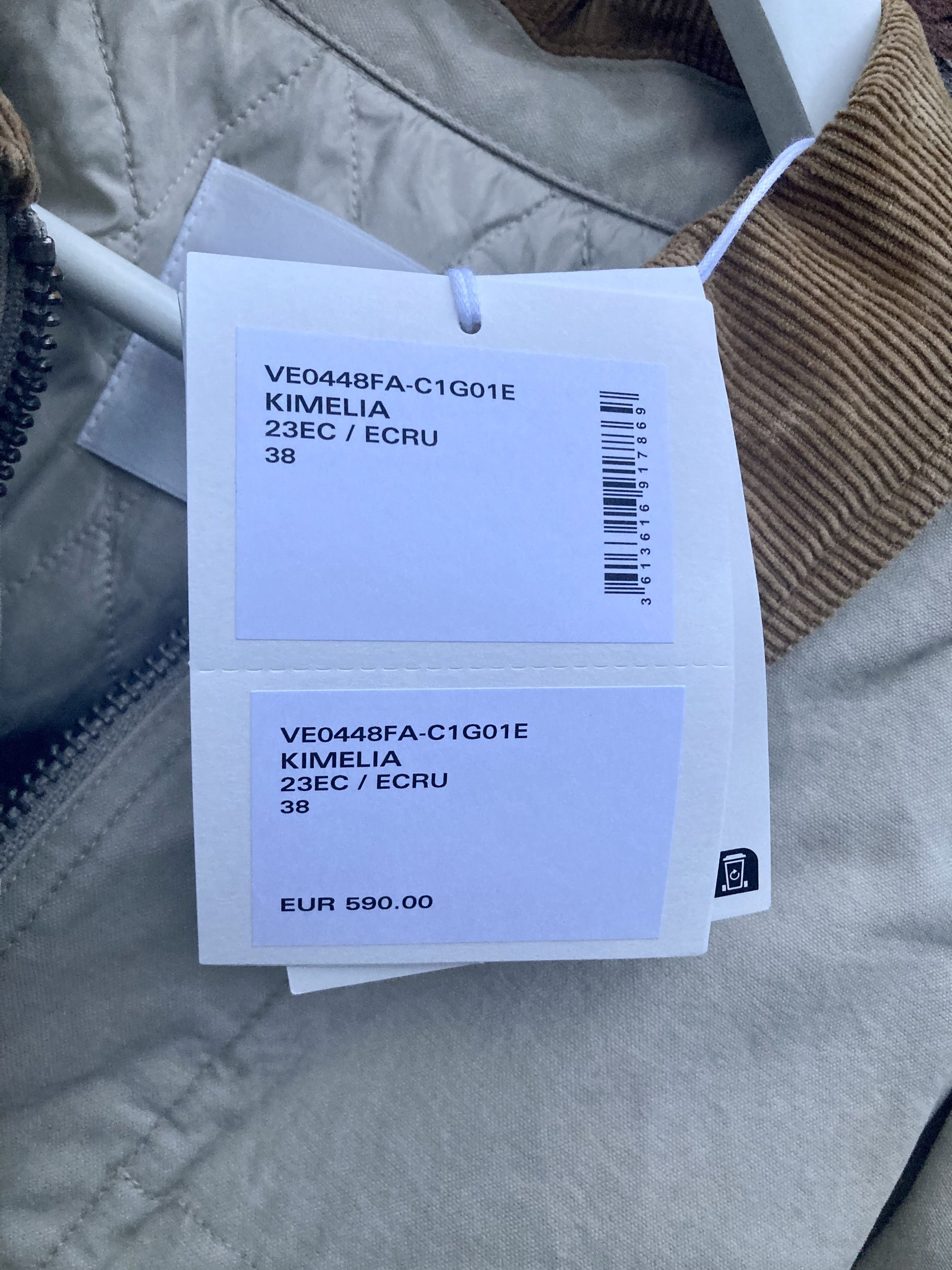 Isabel Marant Etoile Isabel Marant Etoile Kimelia ecru jacket 38 corduroy new Size XS / US 0-2 / IT 36-38 - 10 Thumbnail