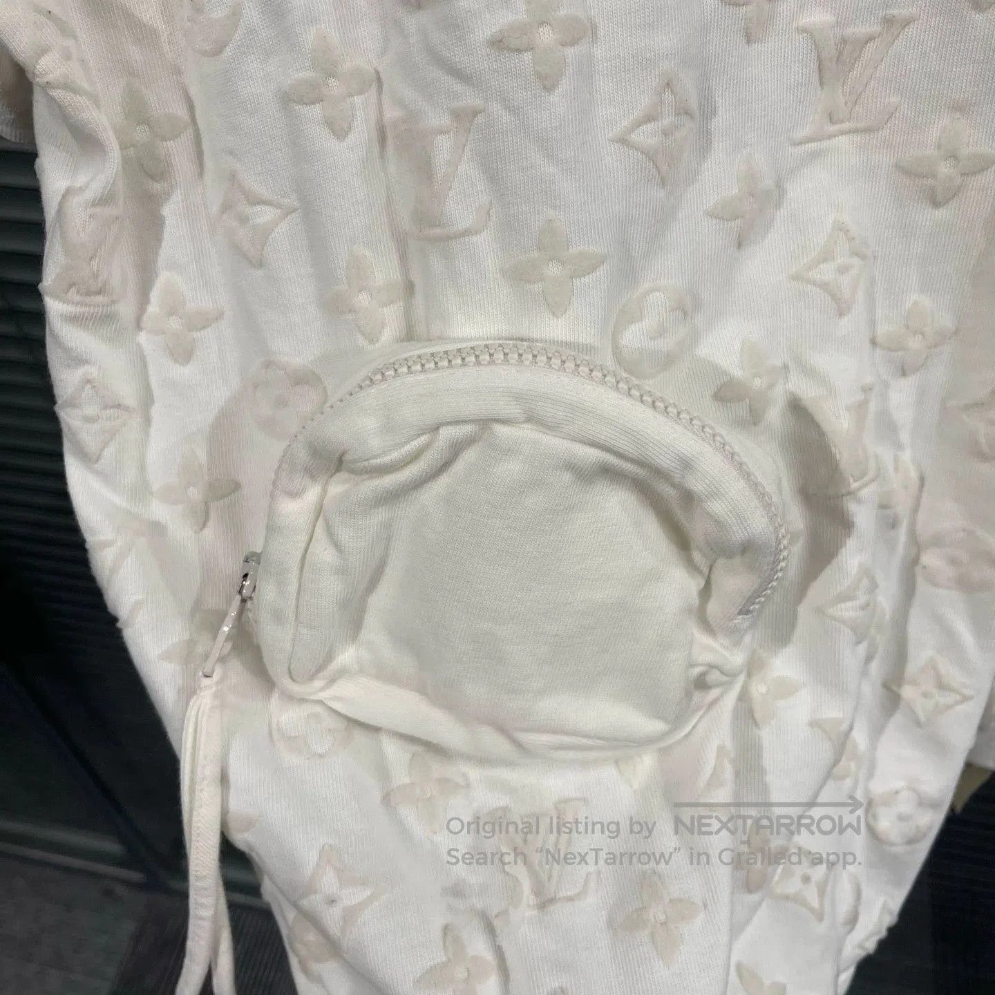 Louis Vuitton White Textured Short Sleeve Shirt with Pocket. Size US S / EU 44-46 / 1 - 5 Thumbnail