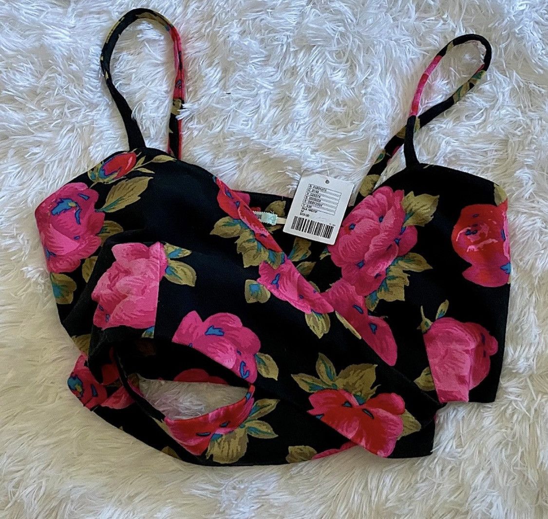 Other KIMCHI FLORAL PRINT CROP TOP CAMI TANK Size M / US 6-8 / IT 42-44 - 3 Thumbnail