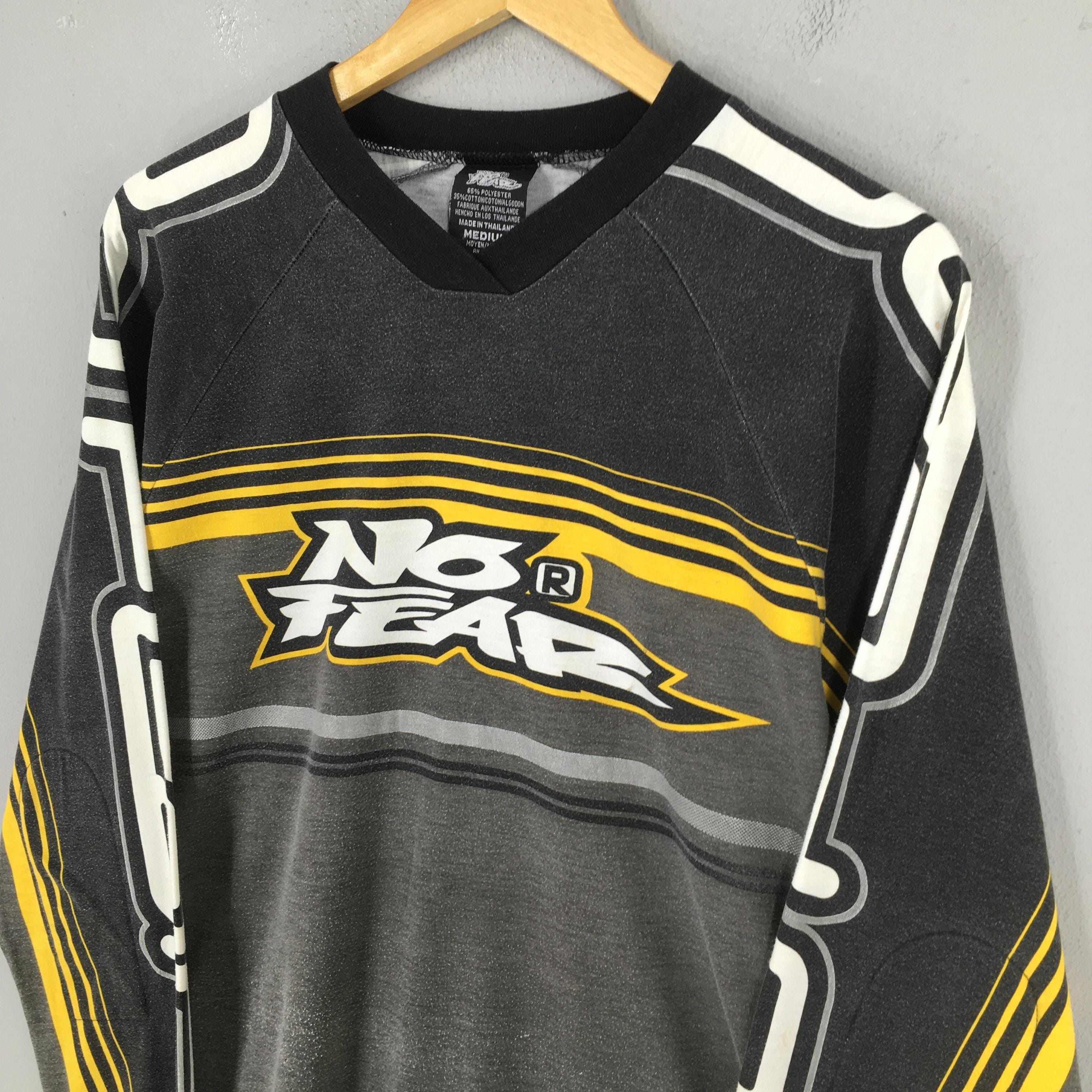 No Fear Racing Sport Team Multicolor Motocross Tshirt Medium Tops